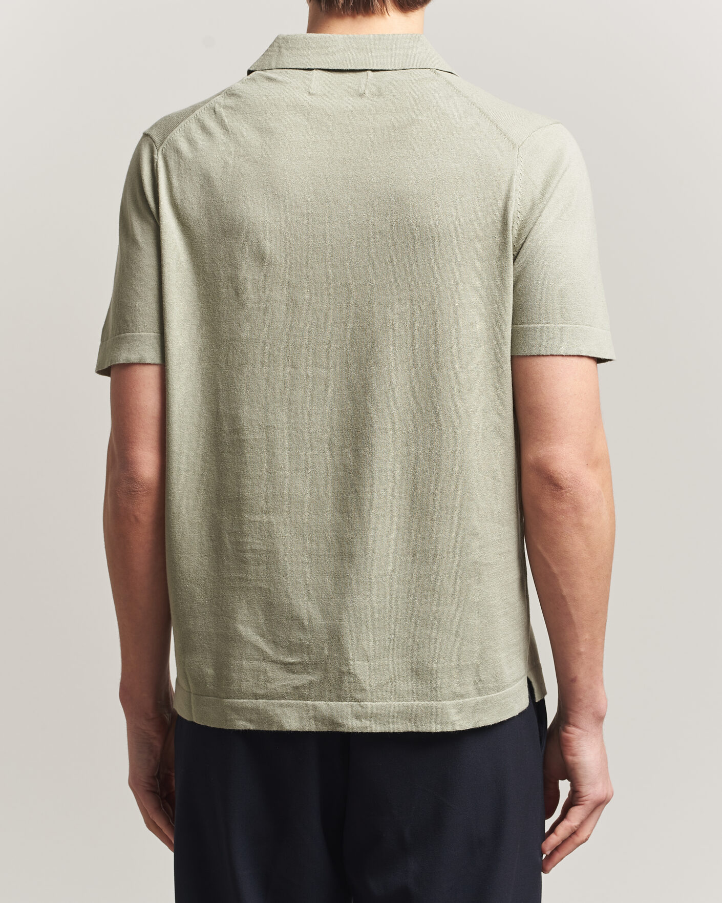 Uomini | Polo | NN07 | Ryan Cotton/Linen Polo Sage Green
