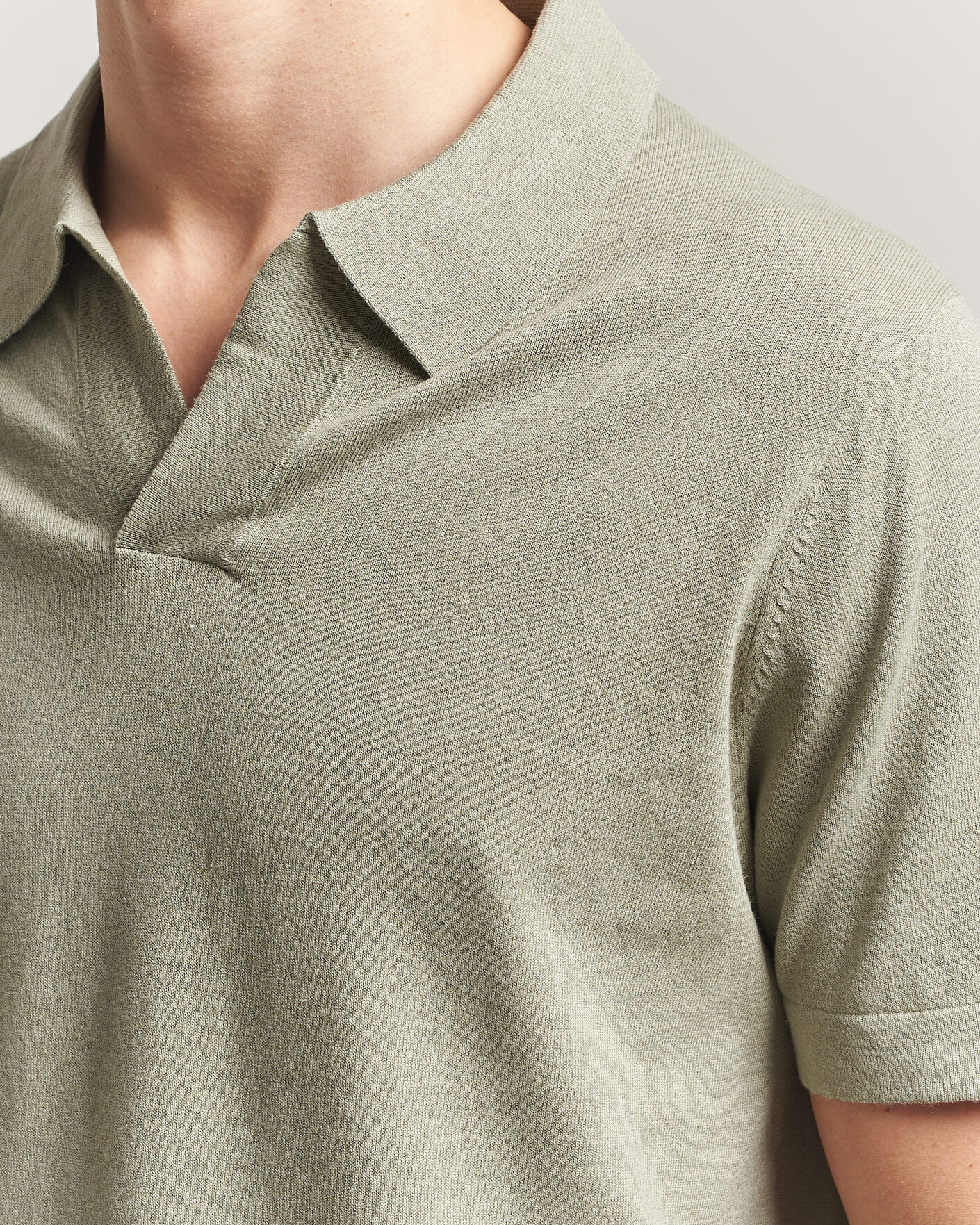 Uomini | Polo | NN07 | Ryan Cotton/Linen Polo Sage Green