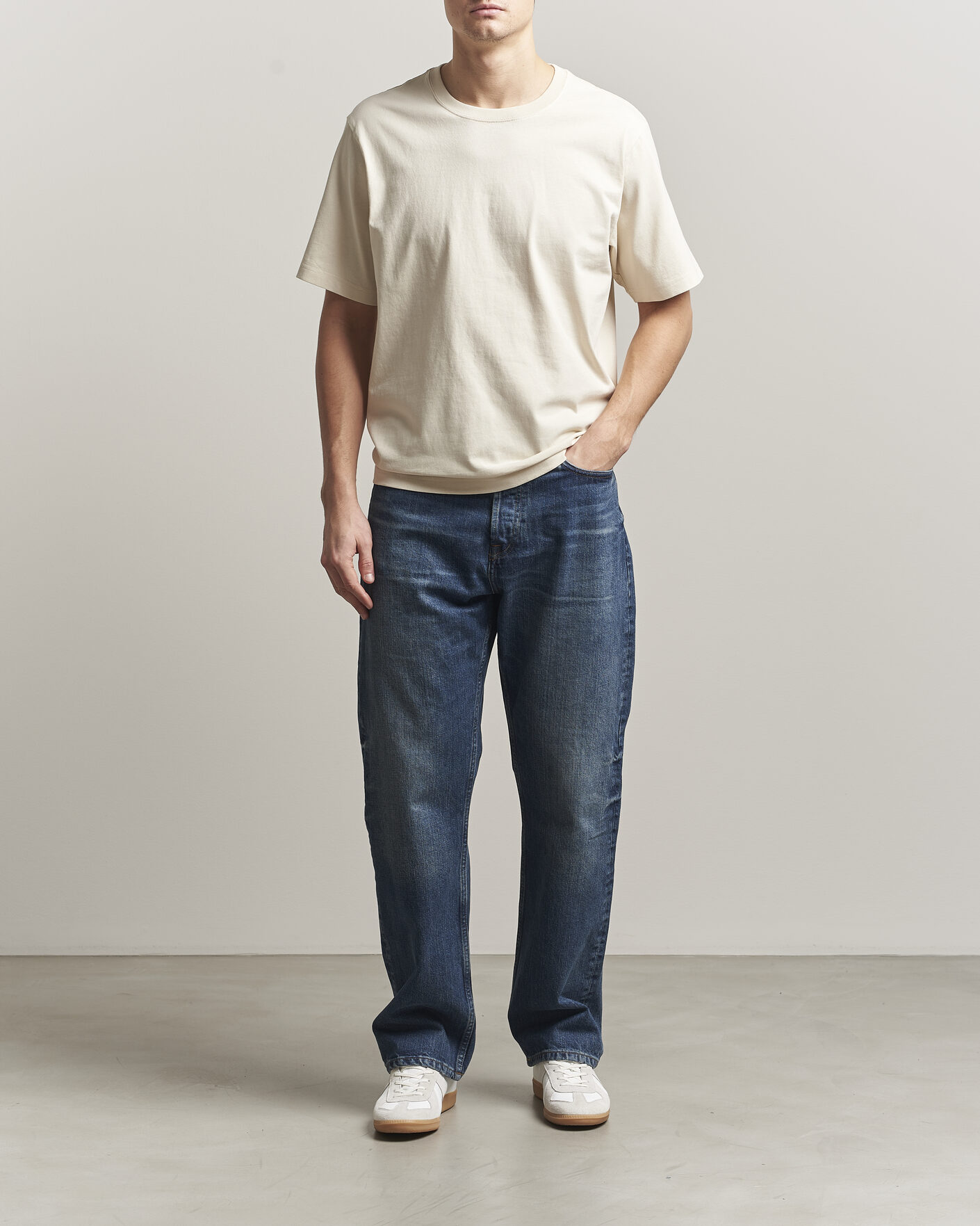Uomini | T-shirt | NN07 | Jett Washed Printed Crew Neck T-Shirt Ivory