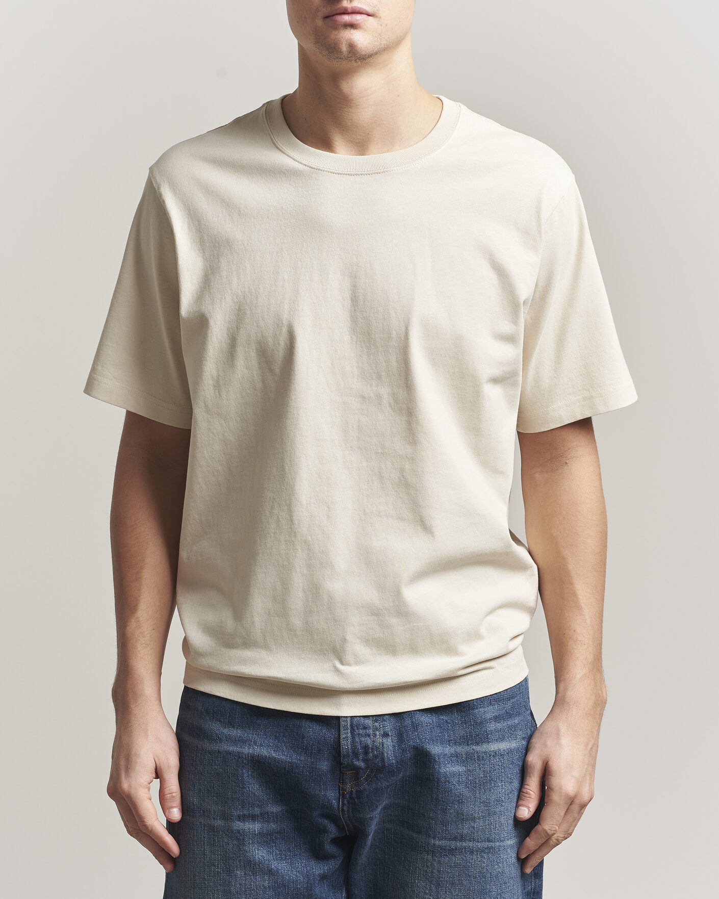 Uomini | T-shirt | NN07 | Jett Washed Printed Crew Neck T-Shirt Ivory