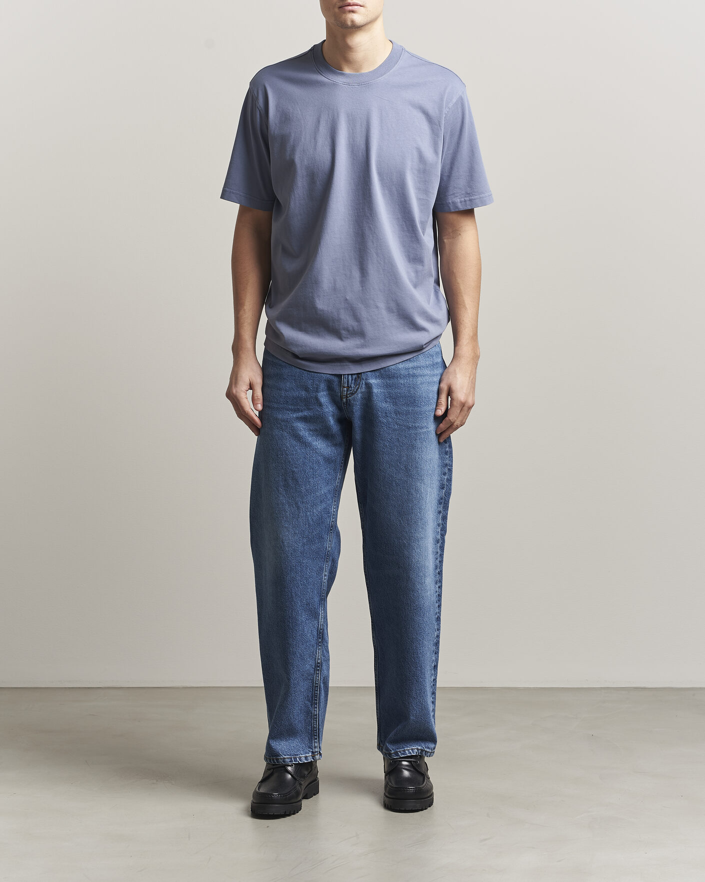 Uomini | T-shirt | NN07 | Adam Pima Crew Neck T-Shirt Stone Blue