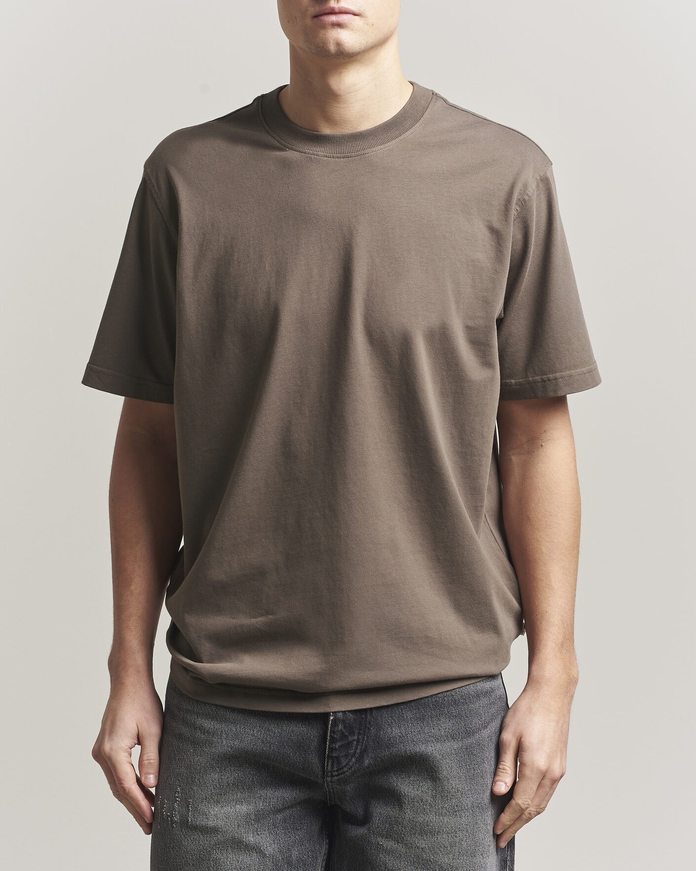 Uomini | T-shirt | NN07 | Adam Pima Crew Neck T-Shirt Mable Husk