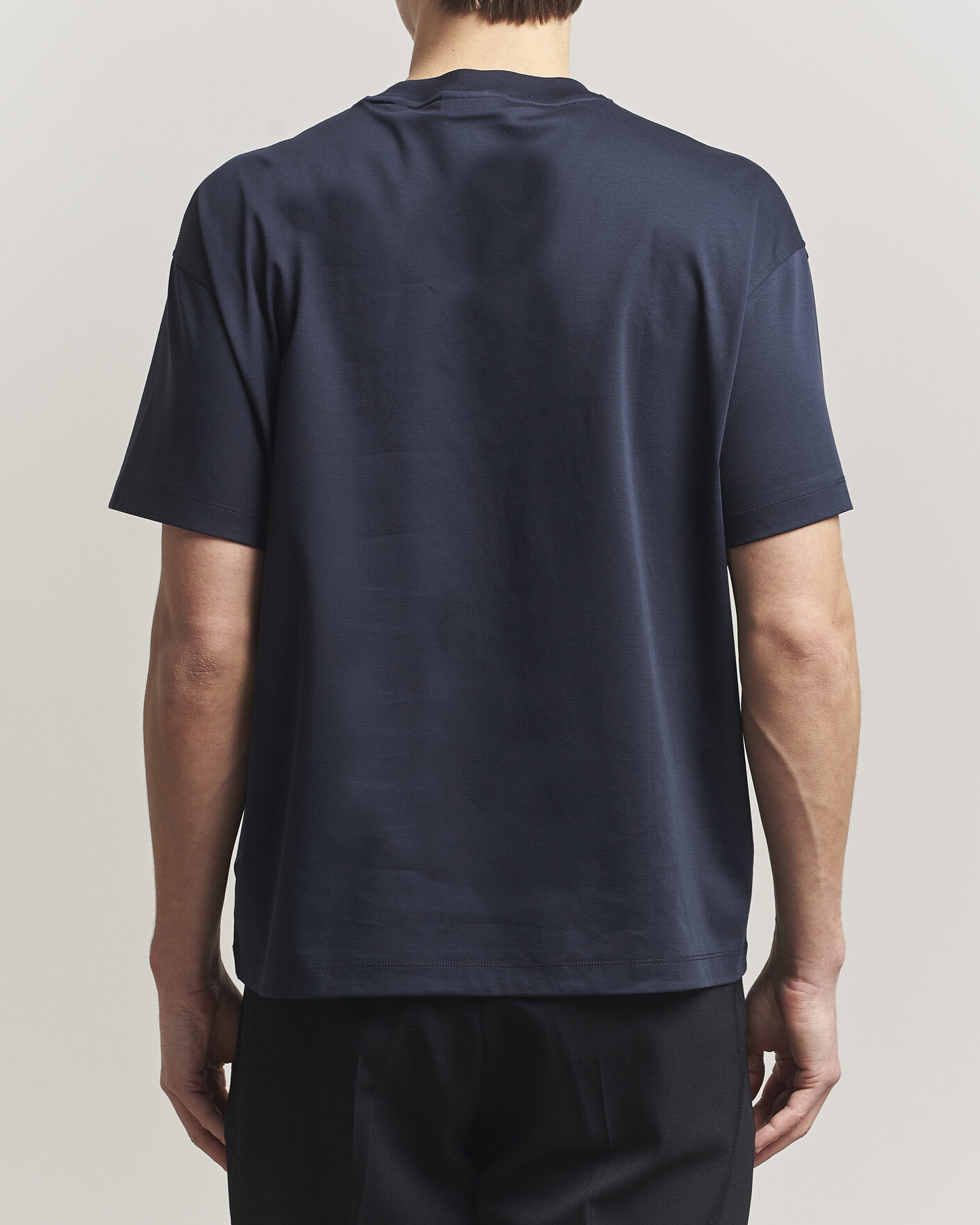 Uomini | T-shirt | NN07 | Lionel Mercerized Crew Neck T-Shirt Navy Blue