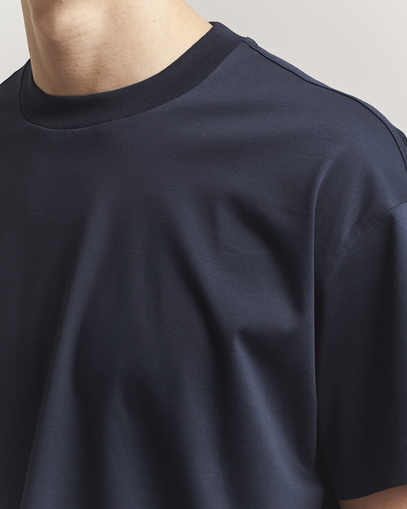 Uomini | T-shirt | NN07 | Lionel Mercerized Crew Neck T-Shirt Navy Blue