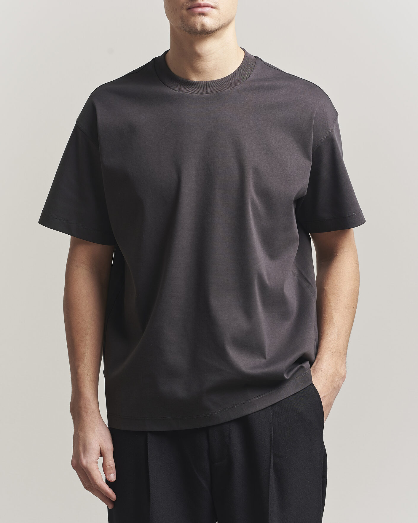 Uomini | T-shirt | NN07 | Lionel Mercerized Crew Neck T-Shirt Deep Truffle