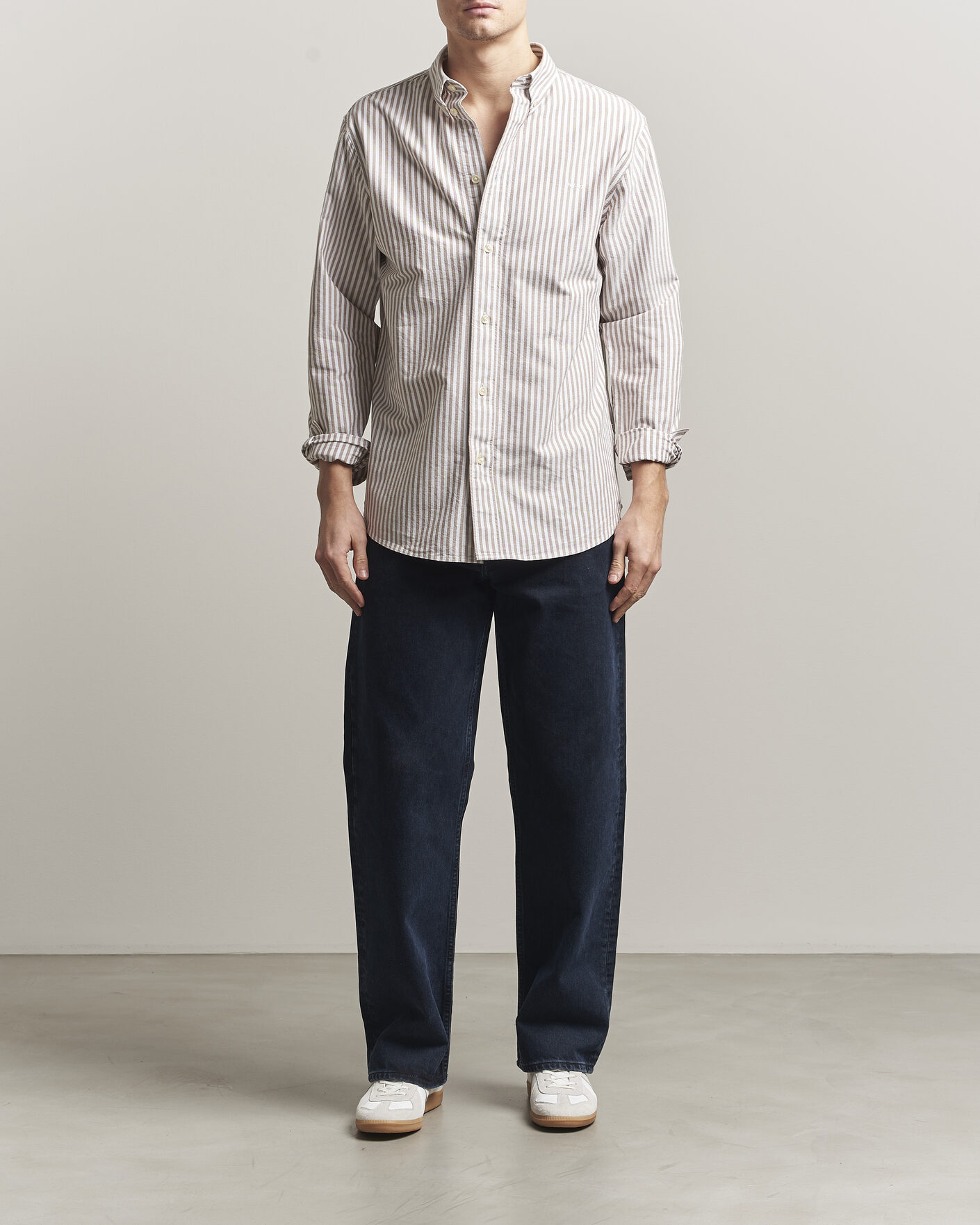 Uomini | Camicie | NN07 | Colby Oxford Shirt Terracotta/White