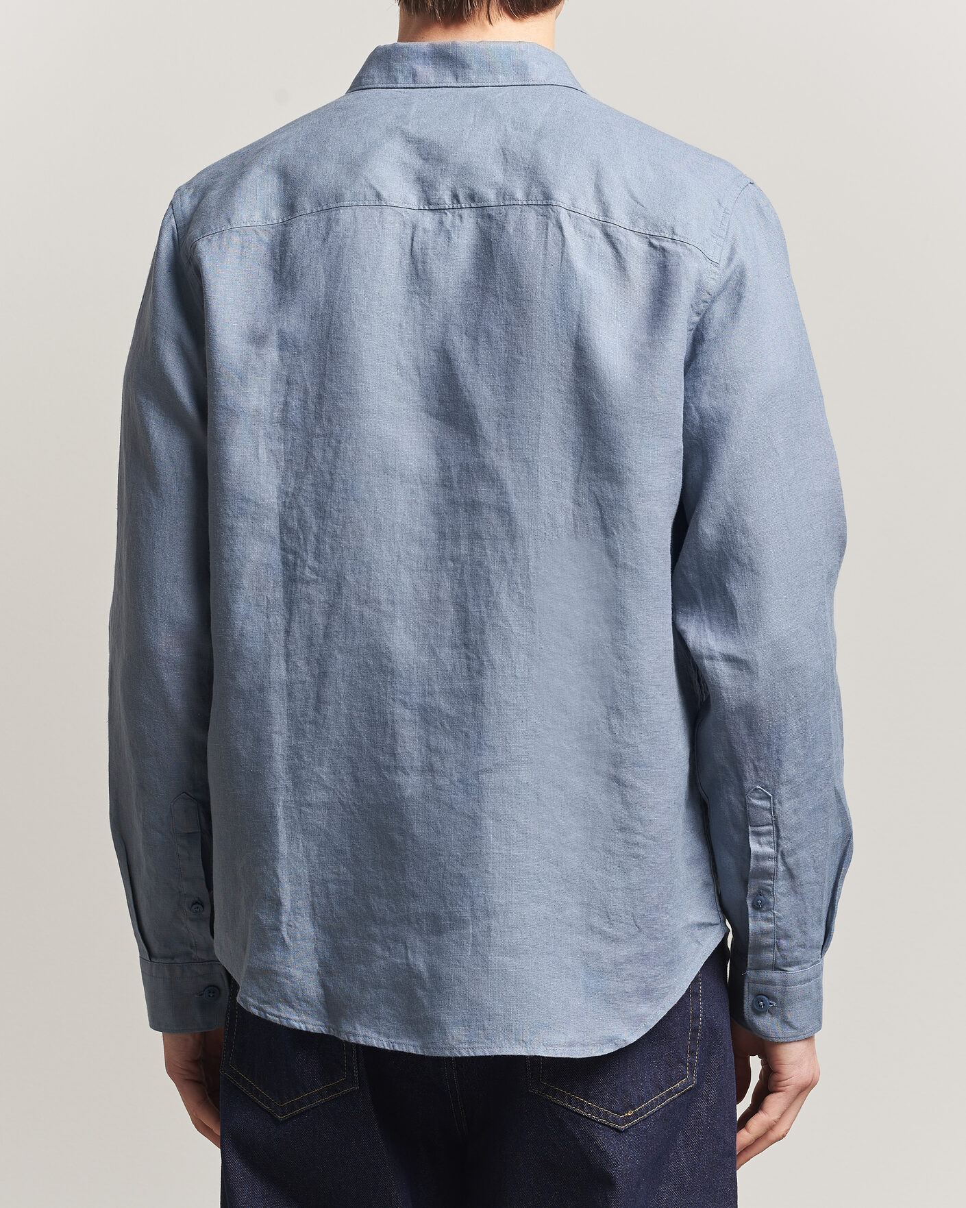 Uomini | Camicie | NN07 | Enzo Linen Shirt Stone Blue