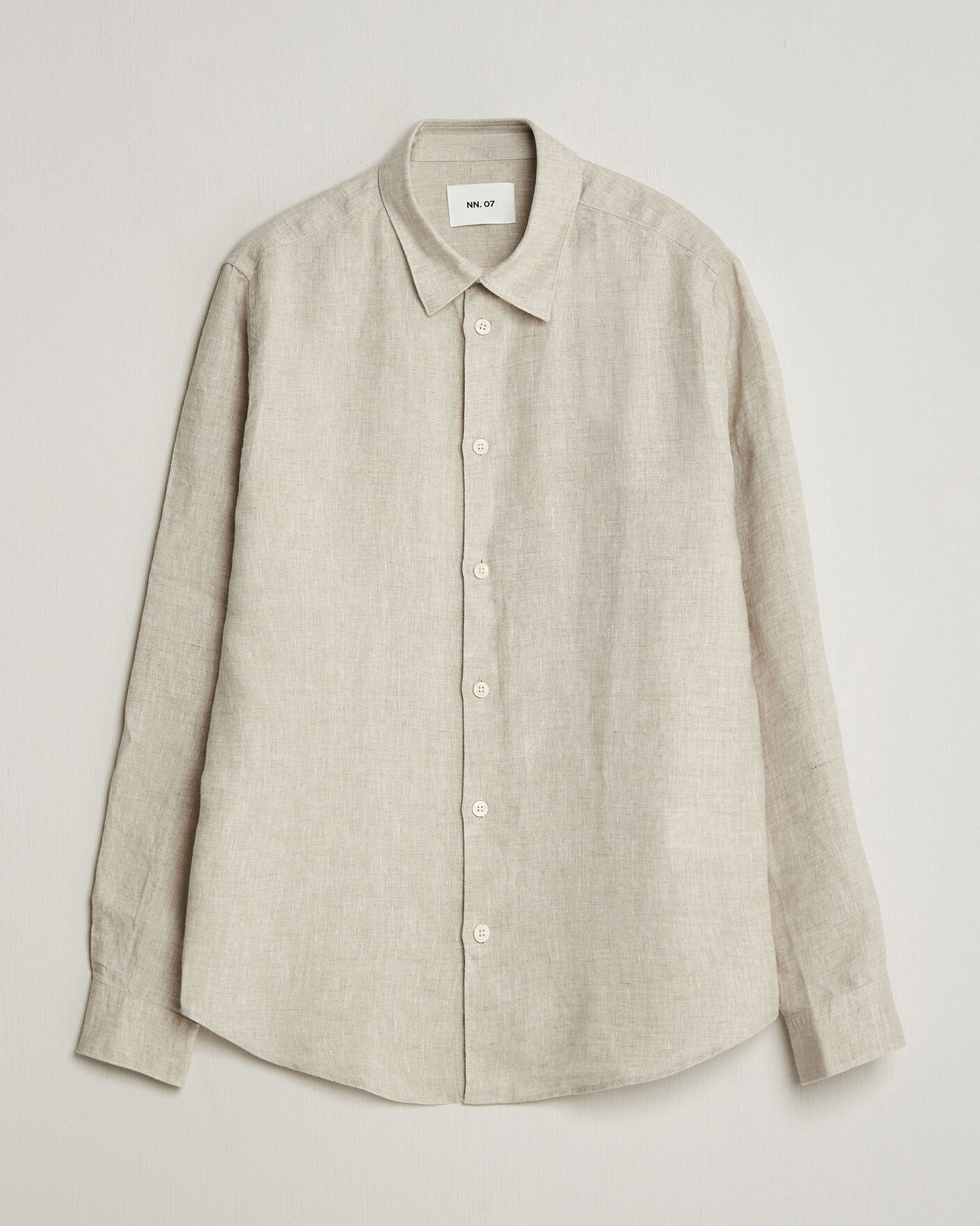 Uomini | Camicie | NN07 | Enzo Linen Shirt Oat