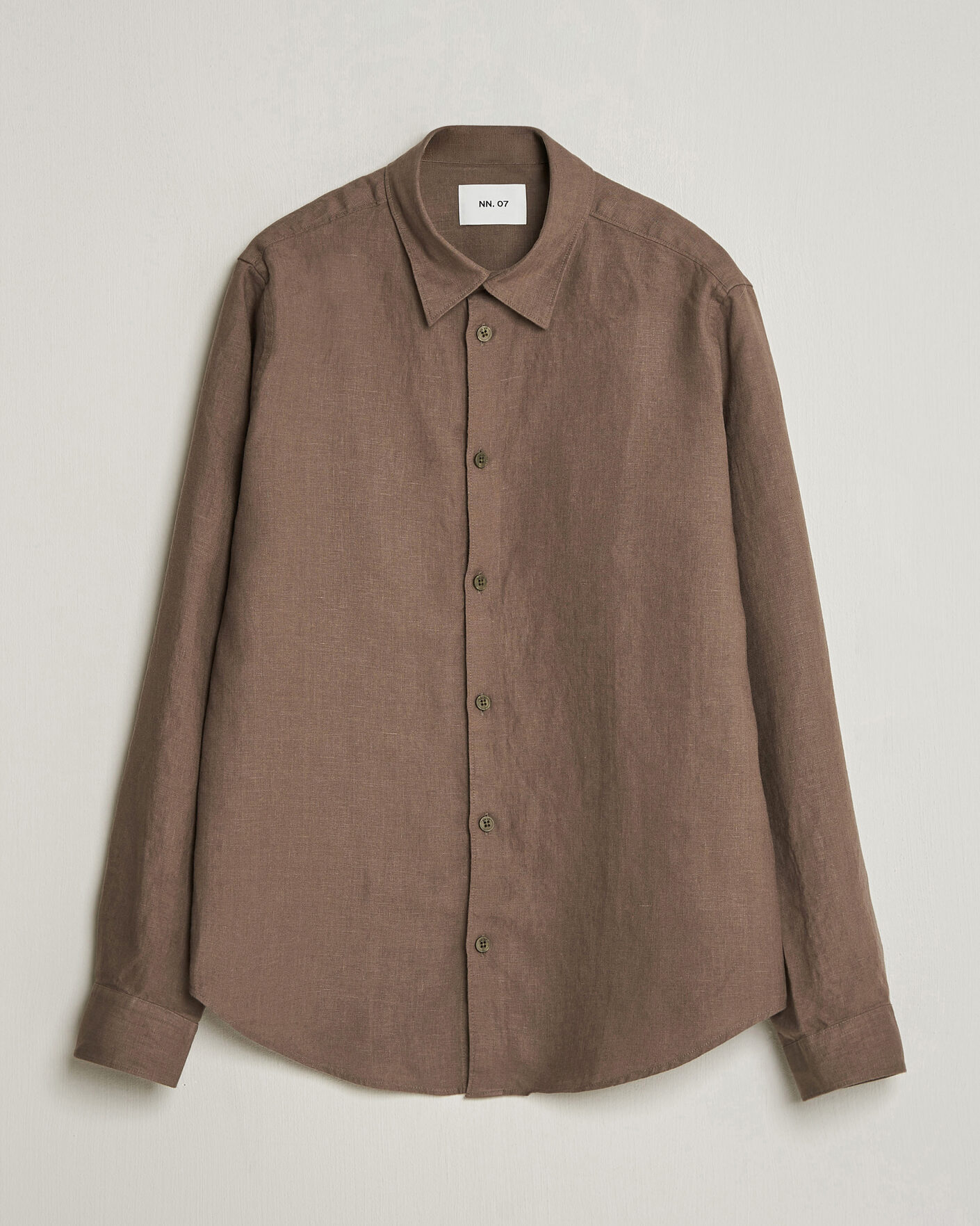 Uomini | Camicie | NN07 | Enzo Linen Shirt Mable Husk
