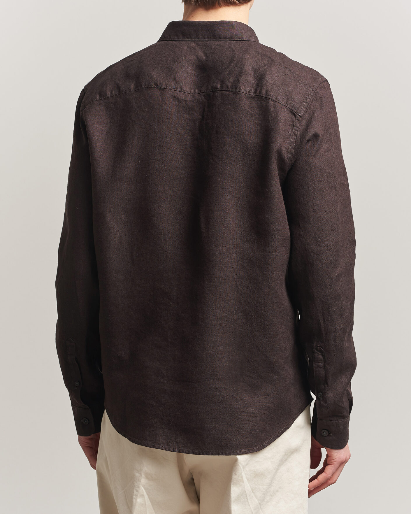 Uomini | Camicie | NN07 | Enzo Linen Shirt Deep Truffle