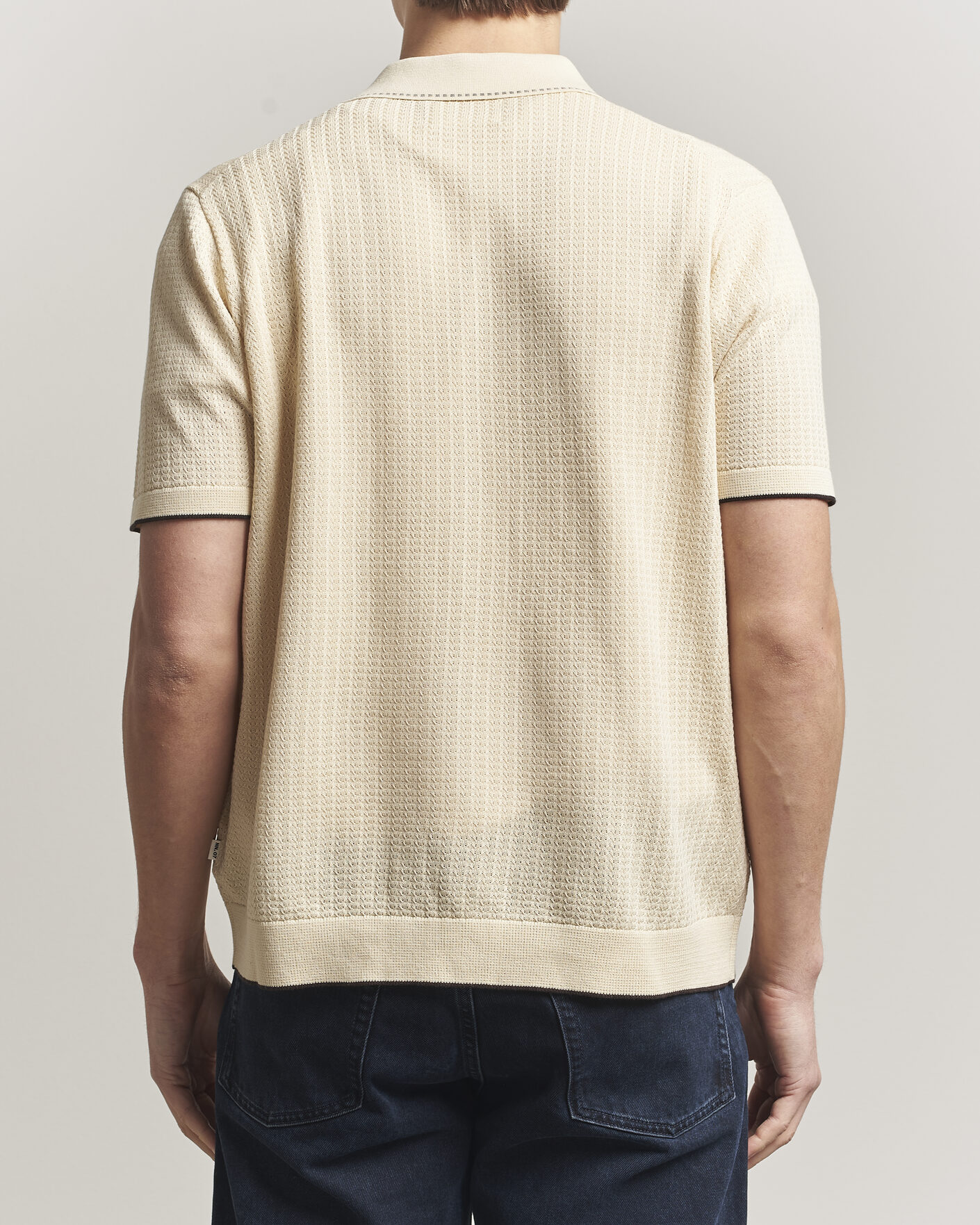 Uomini | Camicie | NN07 | Nalo Knitted Short Sleeve Shirt Ivory