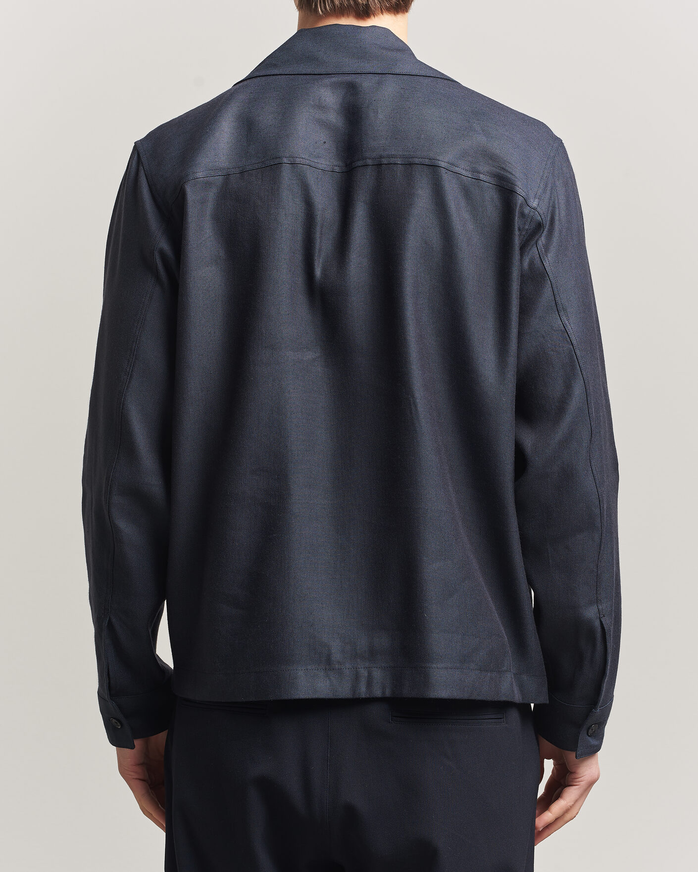 Uomini | Camicie | NN07 | Alban Linen/Viscose Overshirt Deep Navy
