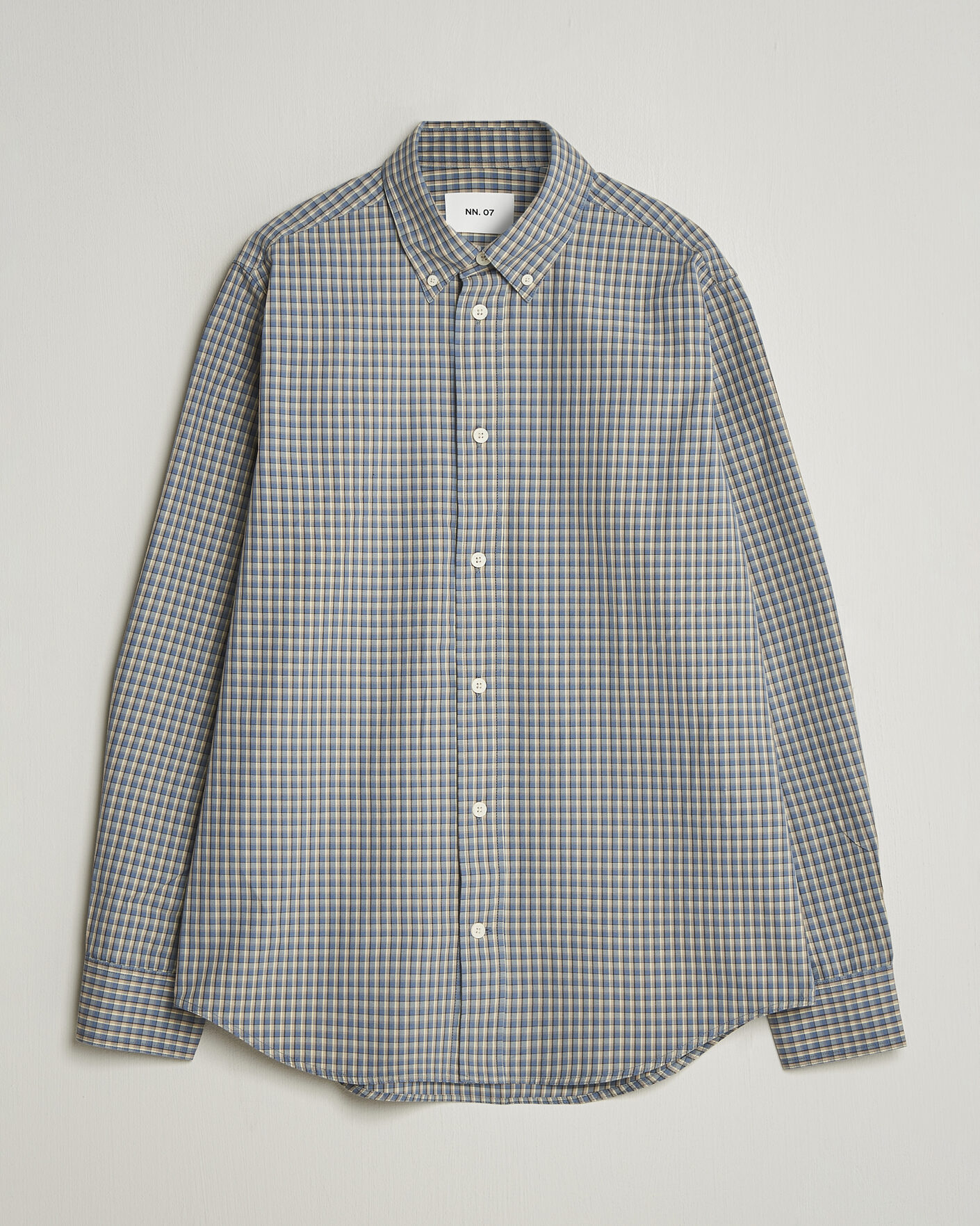 Uomini | Camicie | NN07 | Colby Brushed Cotton Shirt Blue Check