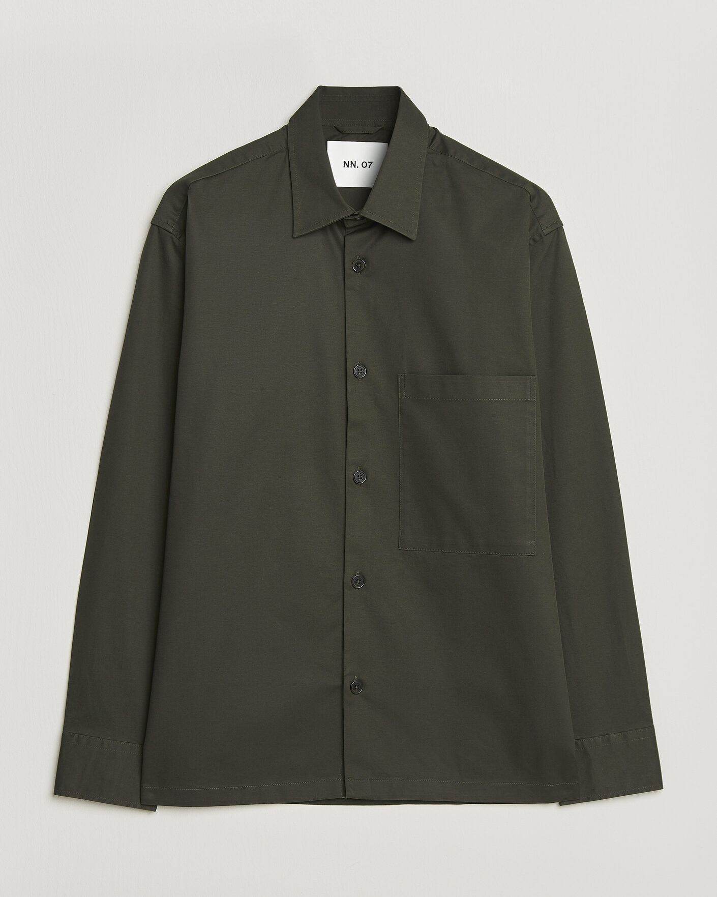 Uomini | Camicie | NN07 | Freddy Cotton Overshirt Dark Army