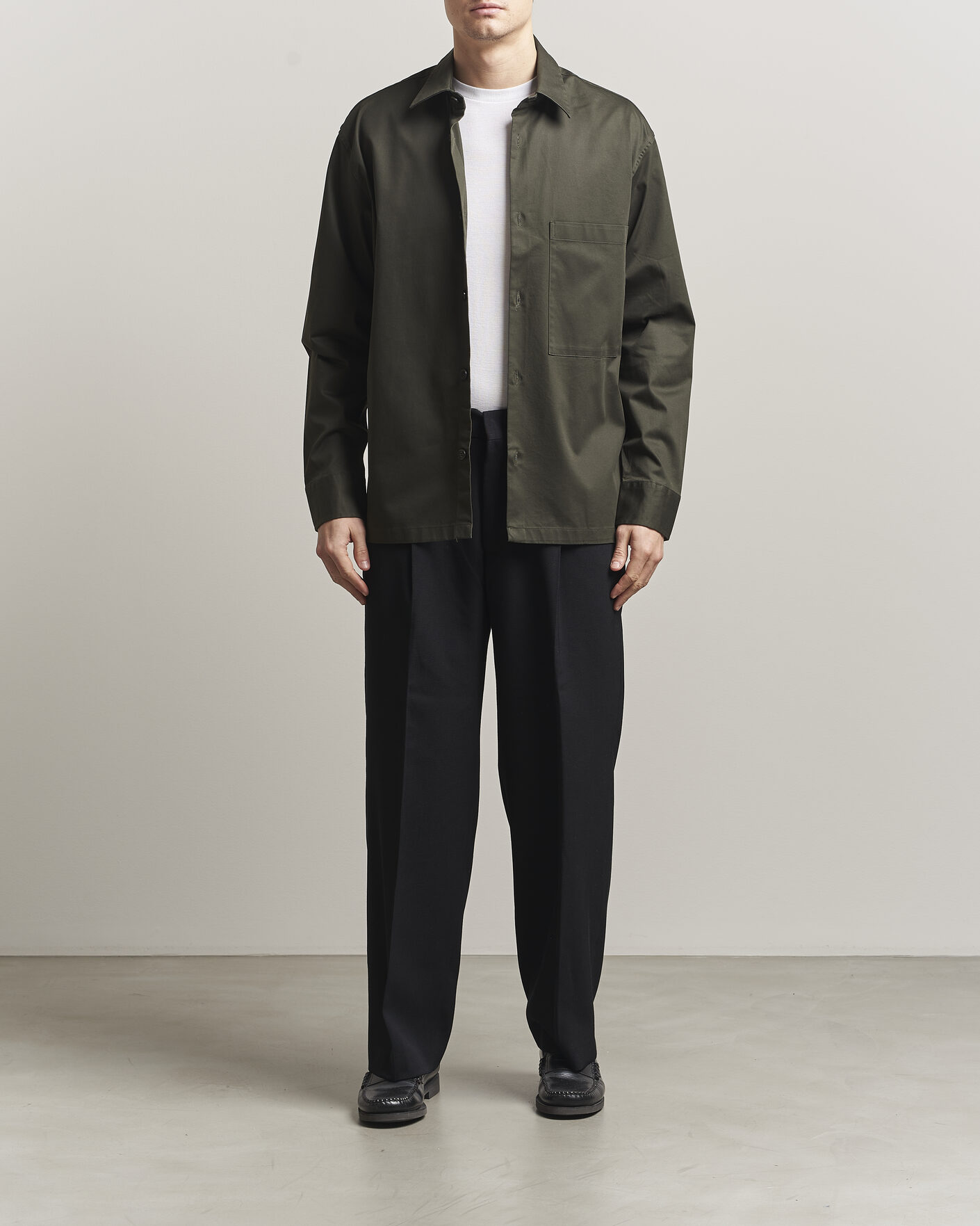 Uomini | Camicie | NN07 | Freddy Cotton Overshirt Dark Army