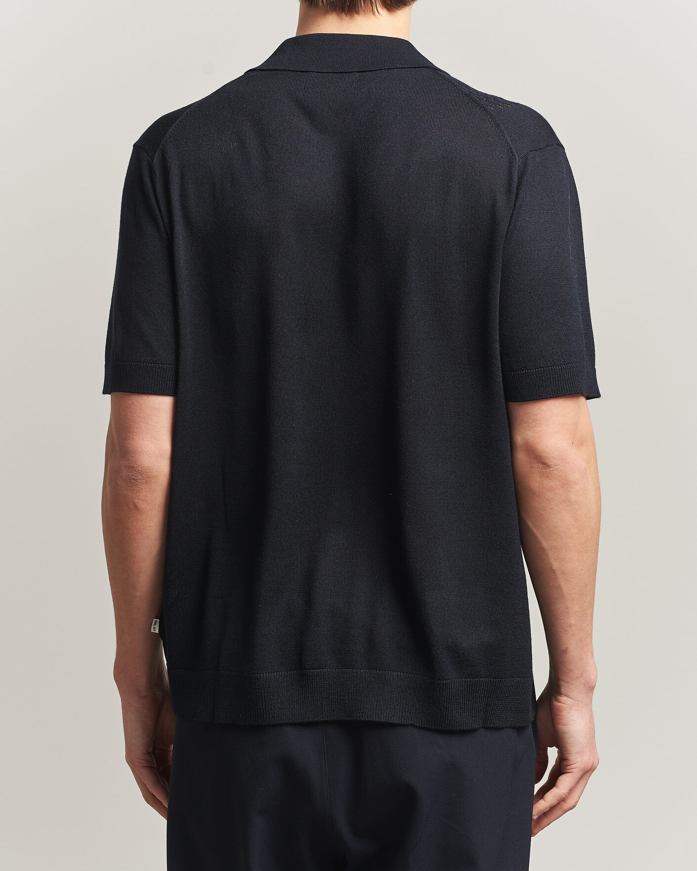 Uomini | Camicie | NN07 | Thor Knitted Short Sleeve Shirt Deep Navy