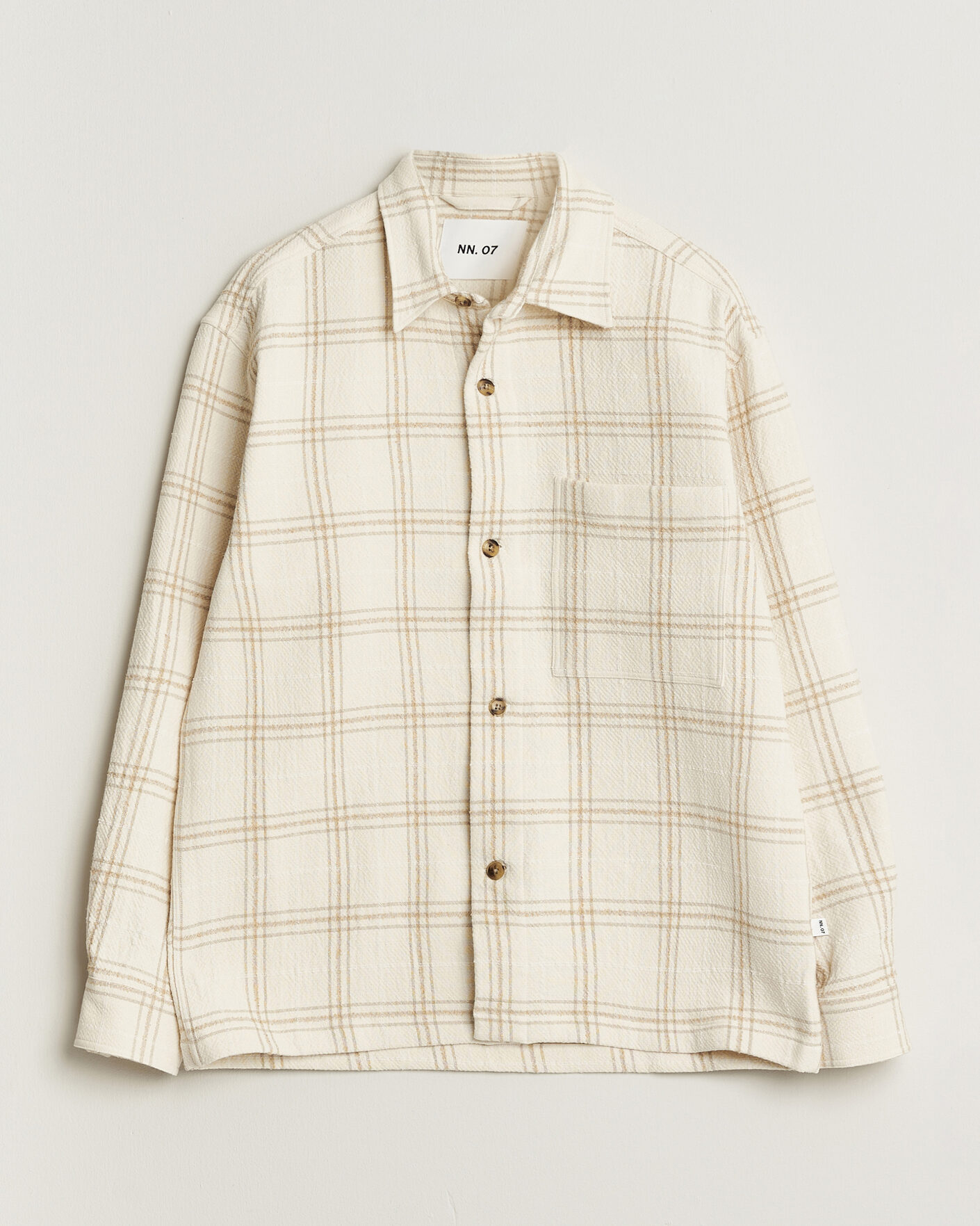 Uomini | Camicie | NN07 | Adwin Checked Overshirt Ivory