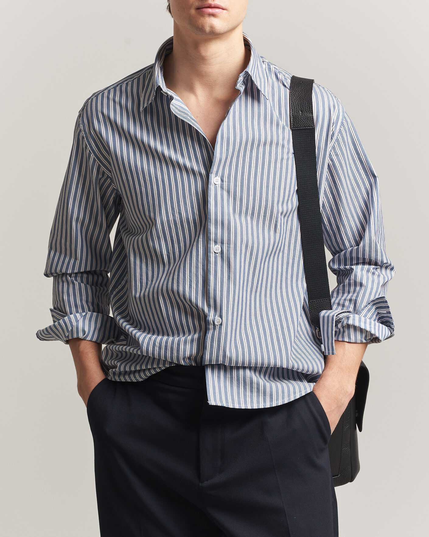 Uomini | Camicie | NN07 | Freddy Striped Shirt Sea Spray Green