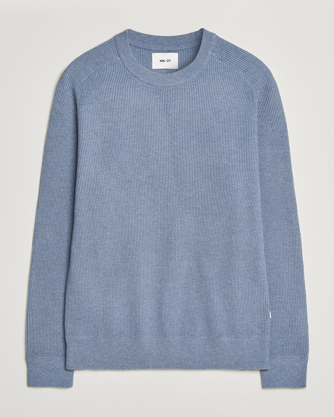 Uomini | Maglieria | NN07 | Kevin Cotton Knitted Sweater Stone Blue
