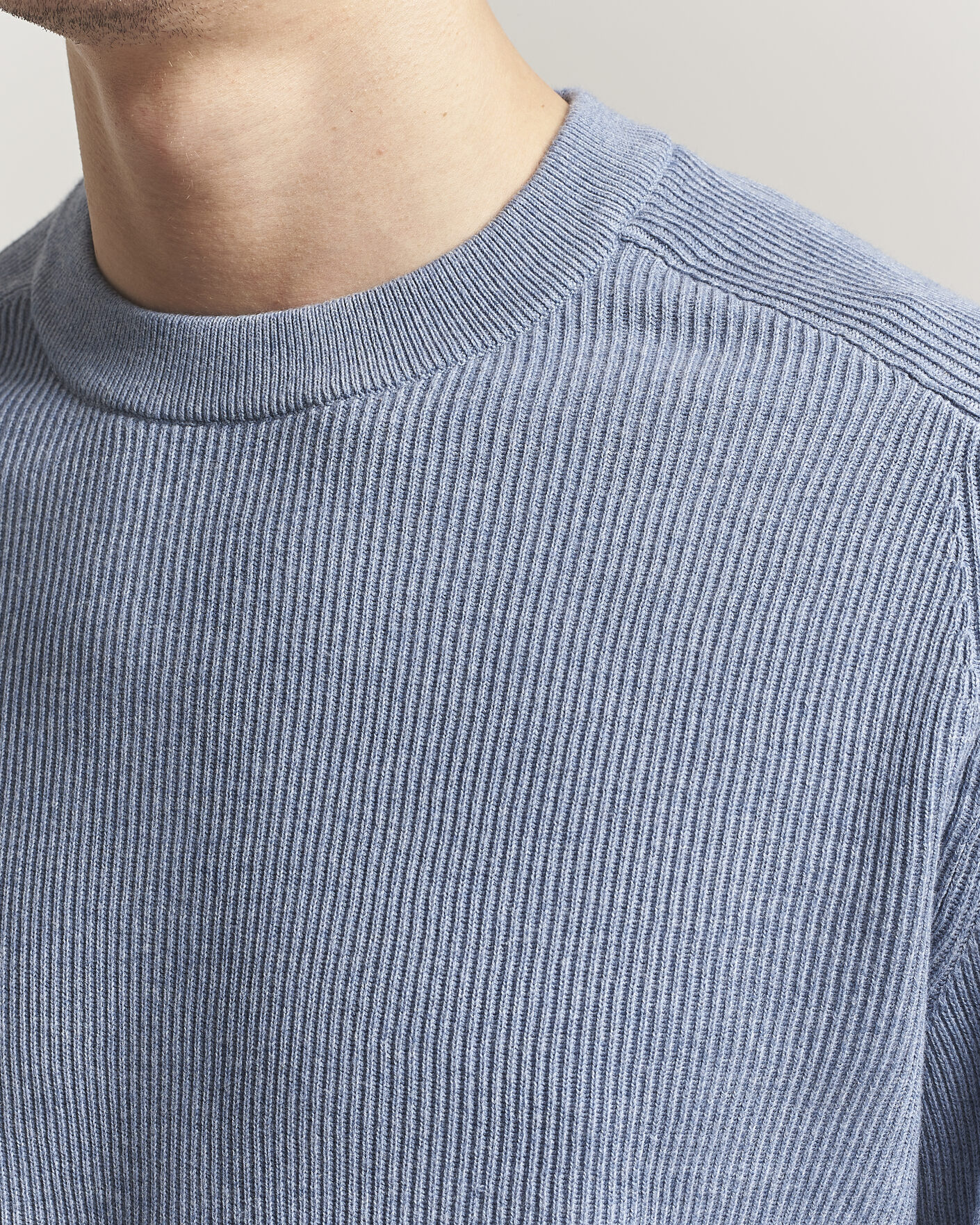Uomini | Maglieria | NN07 | Kevin Cotton Knitted Sweater Stone Blue