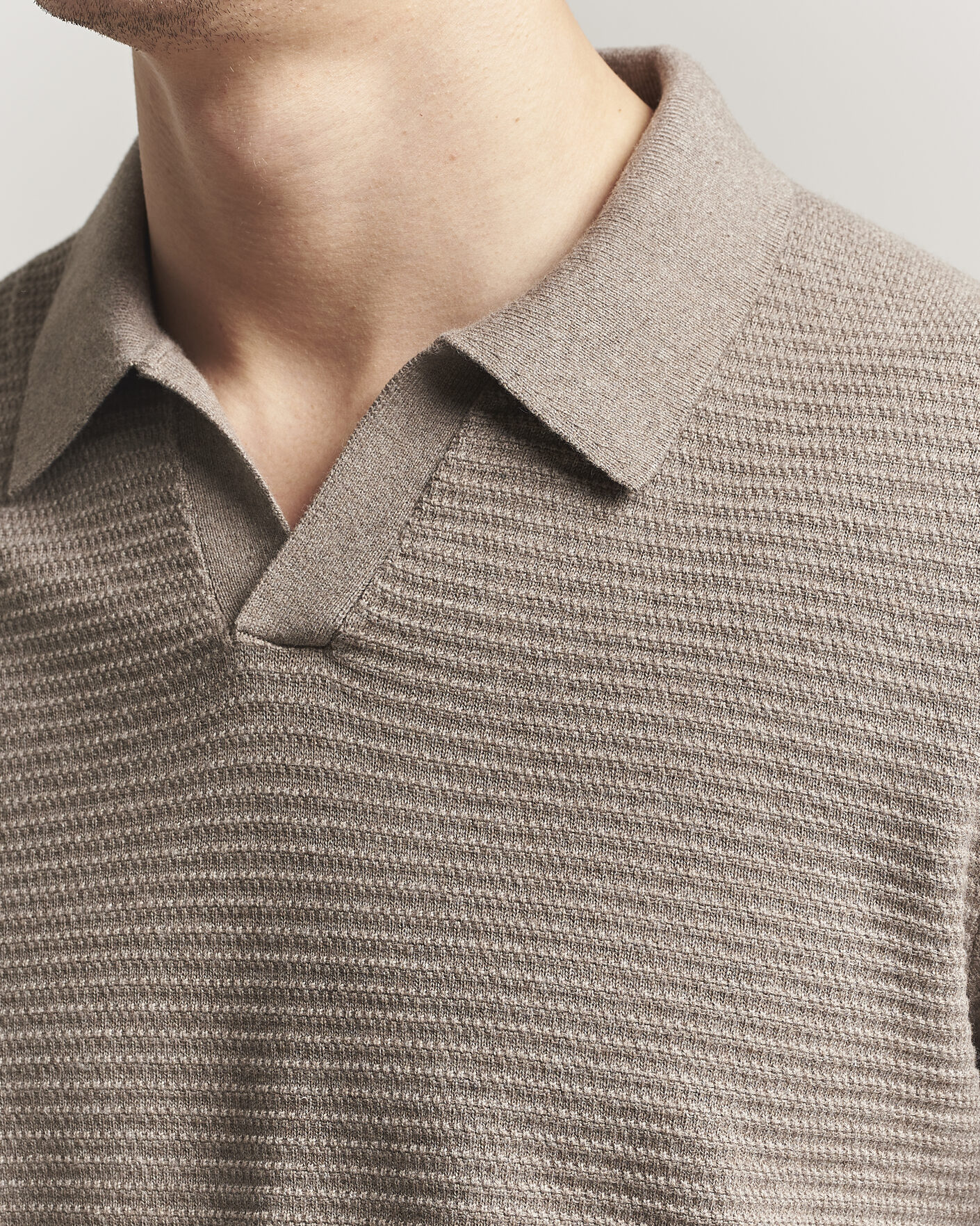 Uomini | Maglieria | NN07 | Paul Knitted Long Sleeve Polo Mable Husk