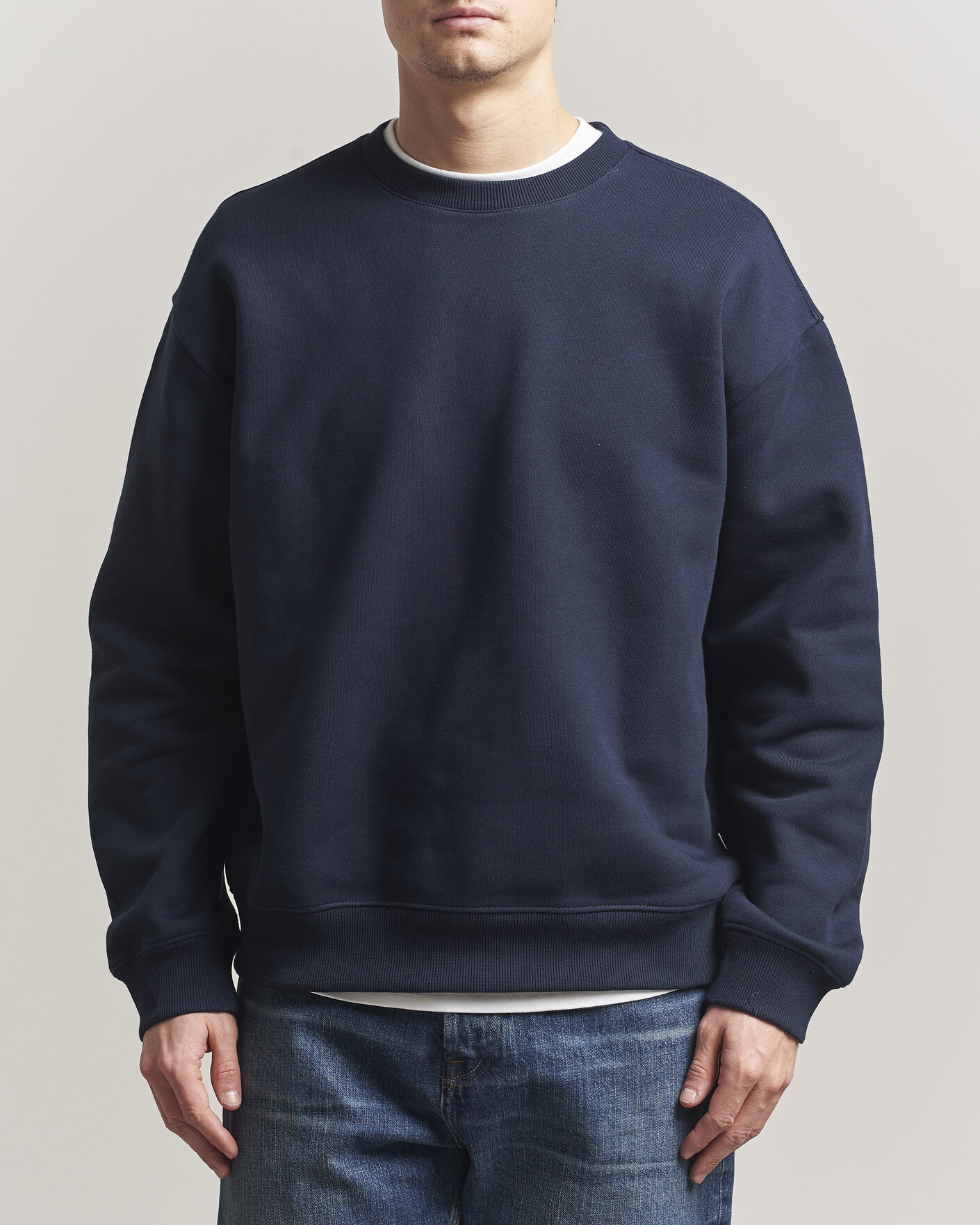 Uomini | Maglieria | NN07 | David Crew Neck Sweatshirt Navy Blue