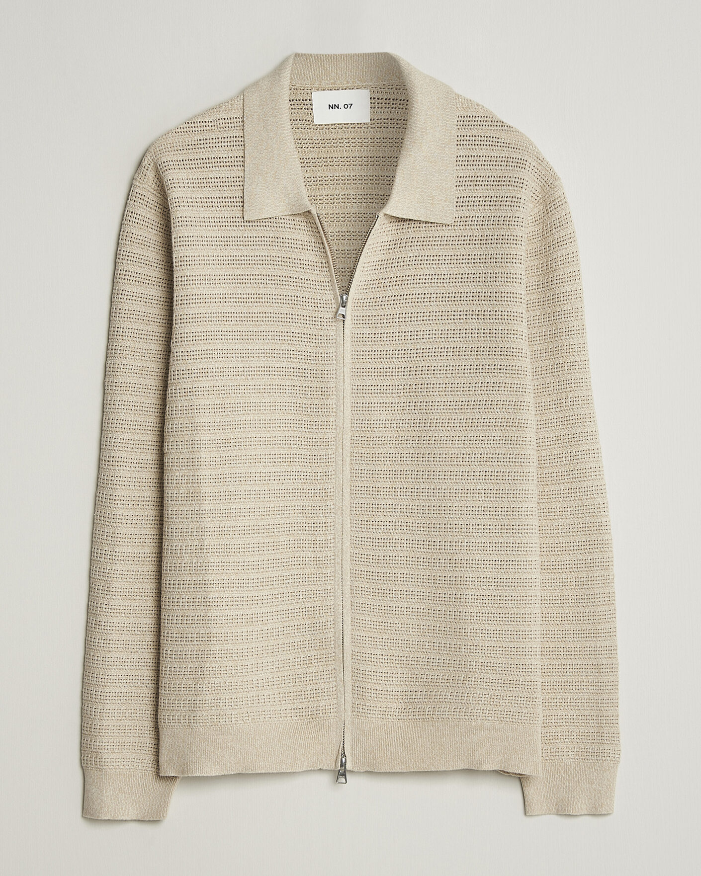 Uomini | Maglieria | NN07 | Gustav Knitted Full Zip Ivory