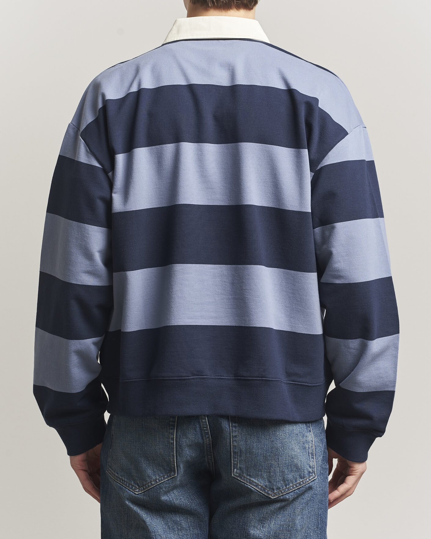 Uomini | Maglieria | NN07 | David Rugby Sweater Blue Stripe