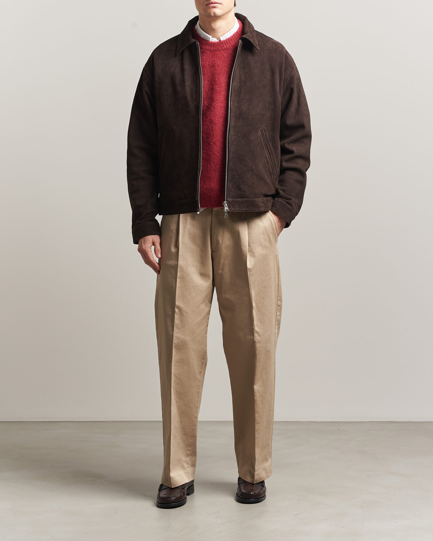 Uomini | Giacche | NN07 | Petrus Suede Jacket Deep Truffle