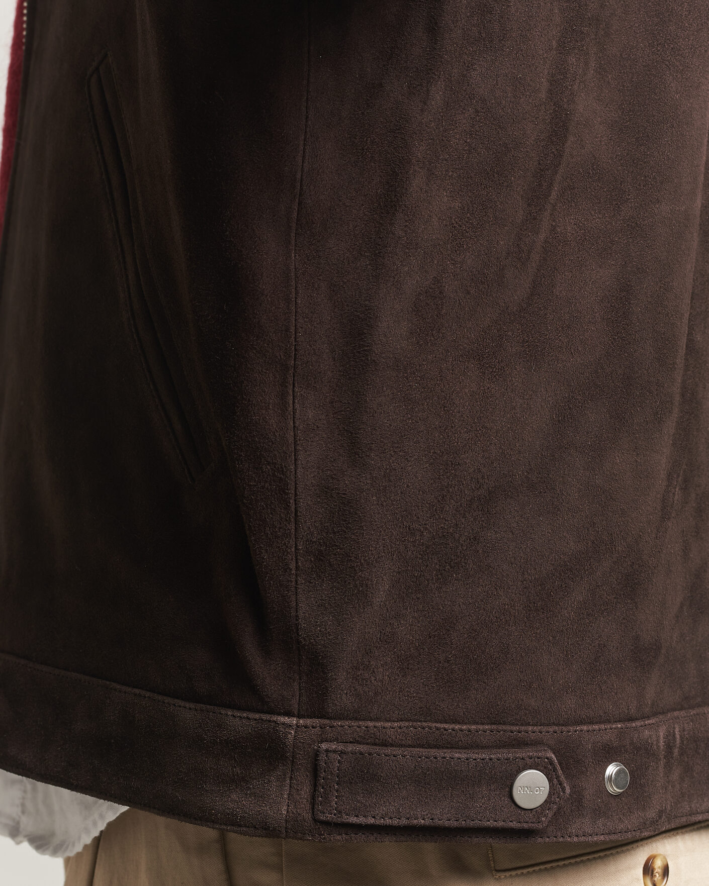 Uomini | Giacche | NN07 | Petrus Suede Jacket Deep Truffle