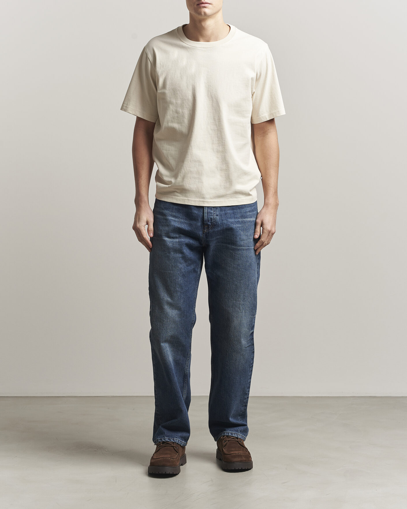 Uomini | T-shirt | NN07 | Jett Washed Crew Neck T-Shirt Ivory