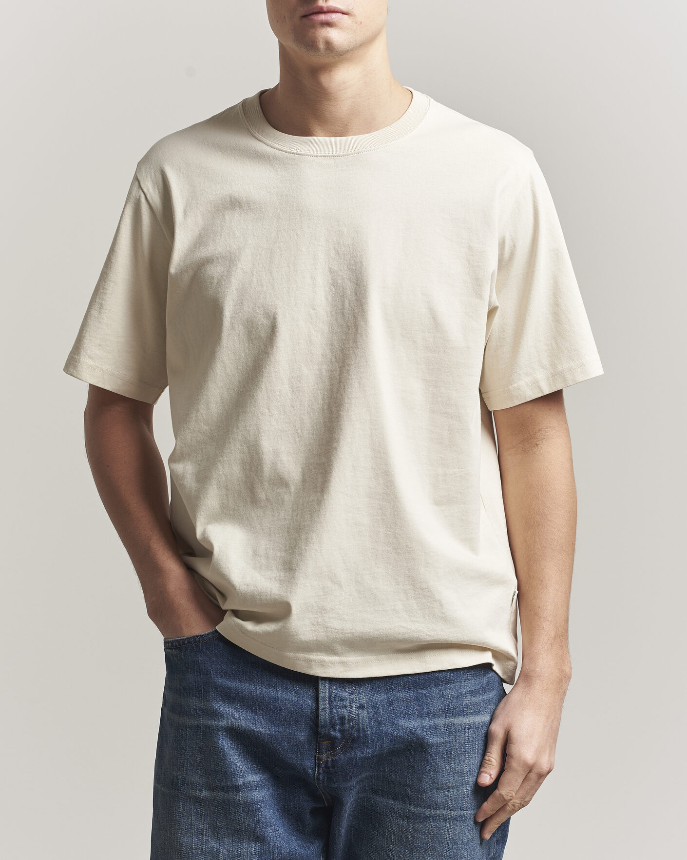 Uomini | T-shirt | NN07 | Jett Washed Crew Neck T-Shirt Ivory