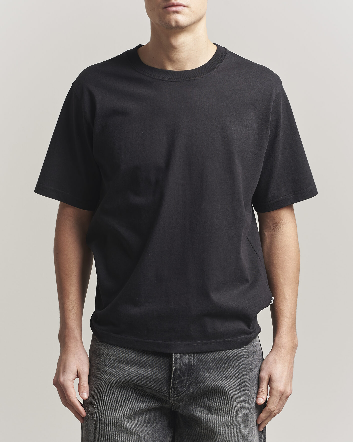 Uomini | T-shirt | NN07 | Jett Washed Crew Neck T-Shirt Black