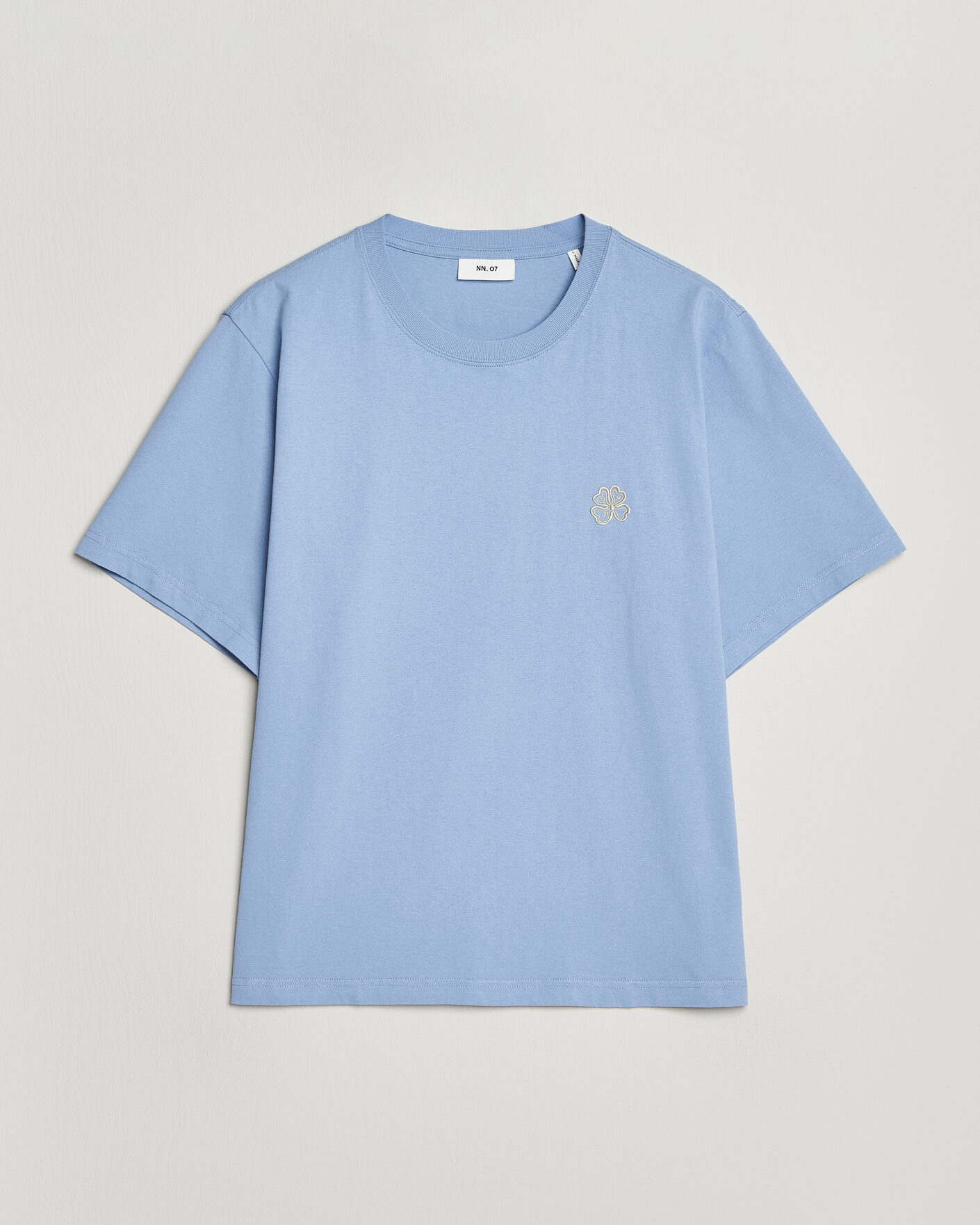 Uomini | T-shirt | NN07 | Jett Embroidered Crew Neck T-Shirt Cerulian Blue