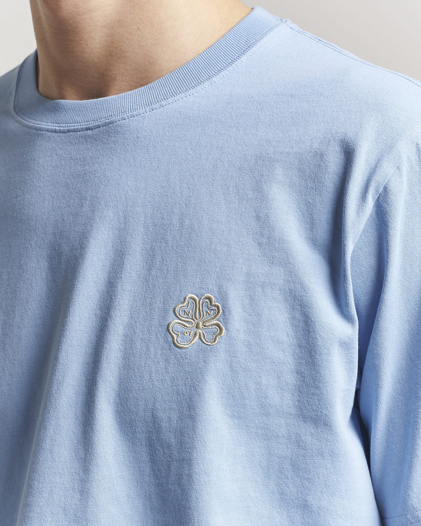 Uomini | T-shirt | NN07 | Jett Embroidered Crew Neck T-Shirt Cerulian Blue