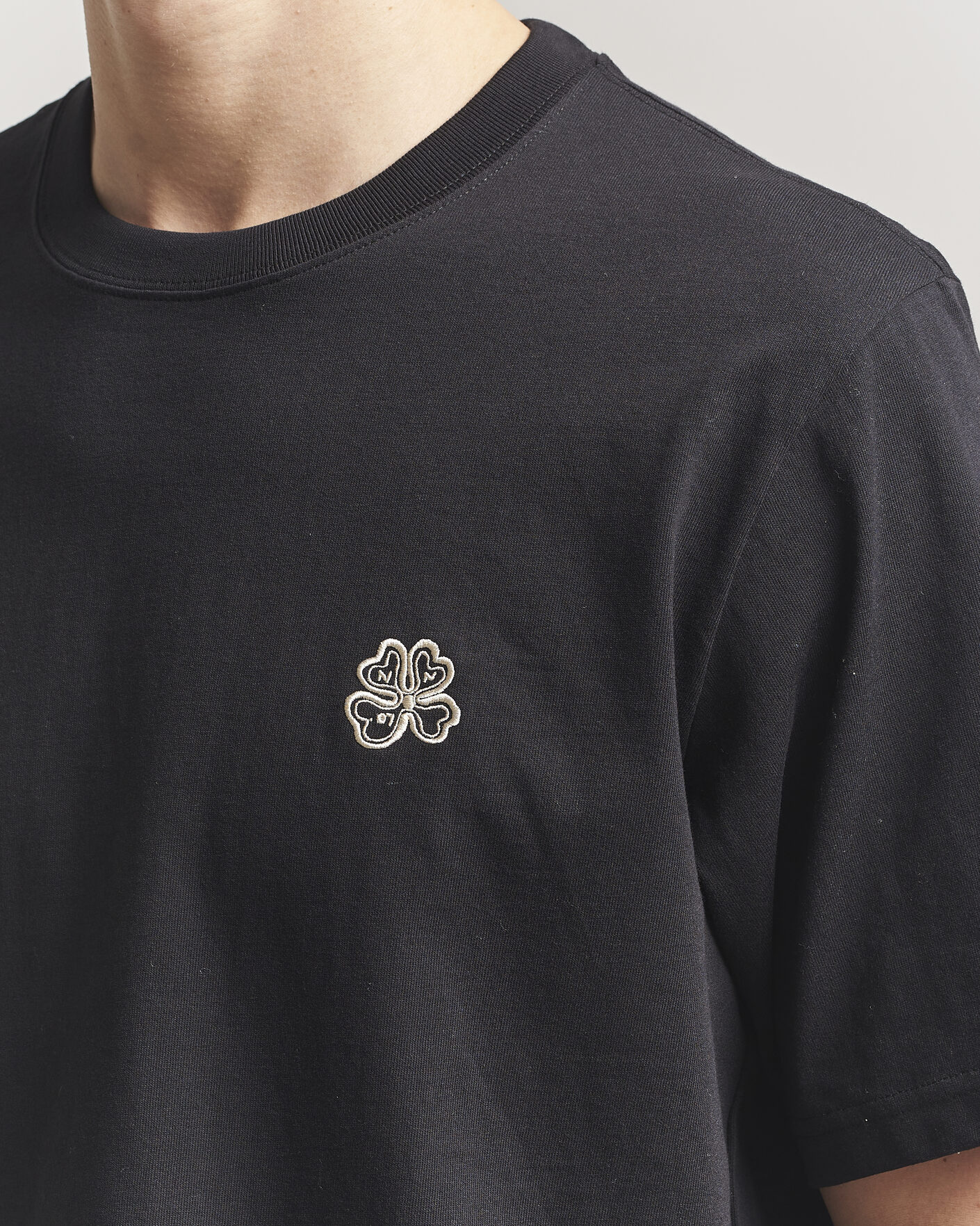 Uomini | T-shirt | NN07 | Jett Embroidered Crew Neck T-Shirt Black