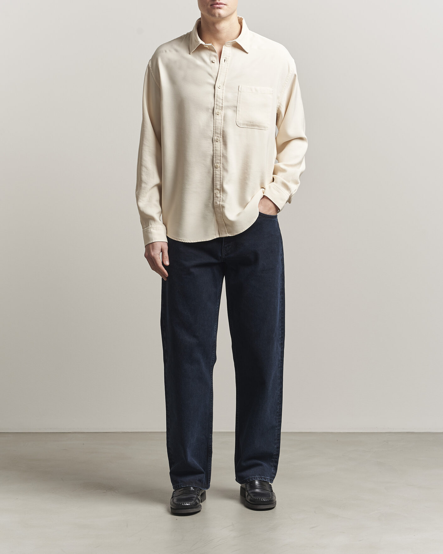 Uomini | Camicie | NN07 | Deon Tencel Shirt Ivory