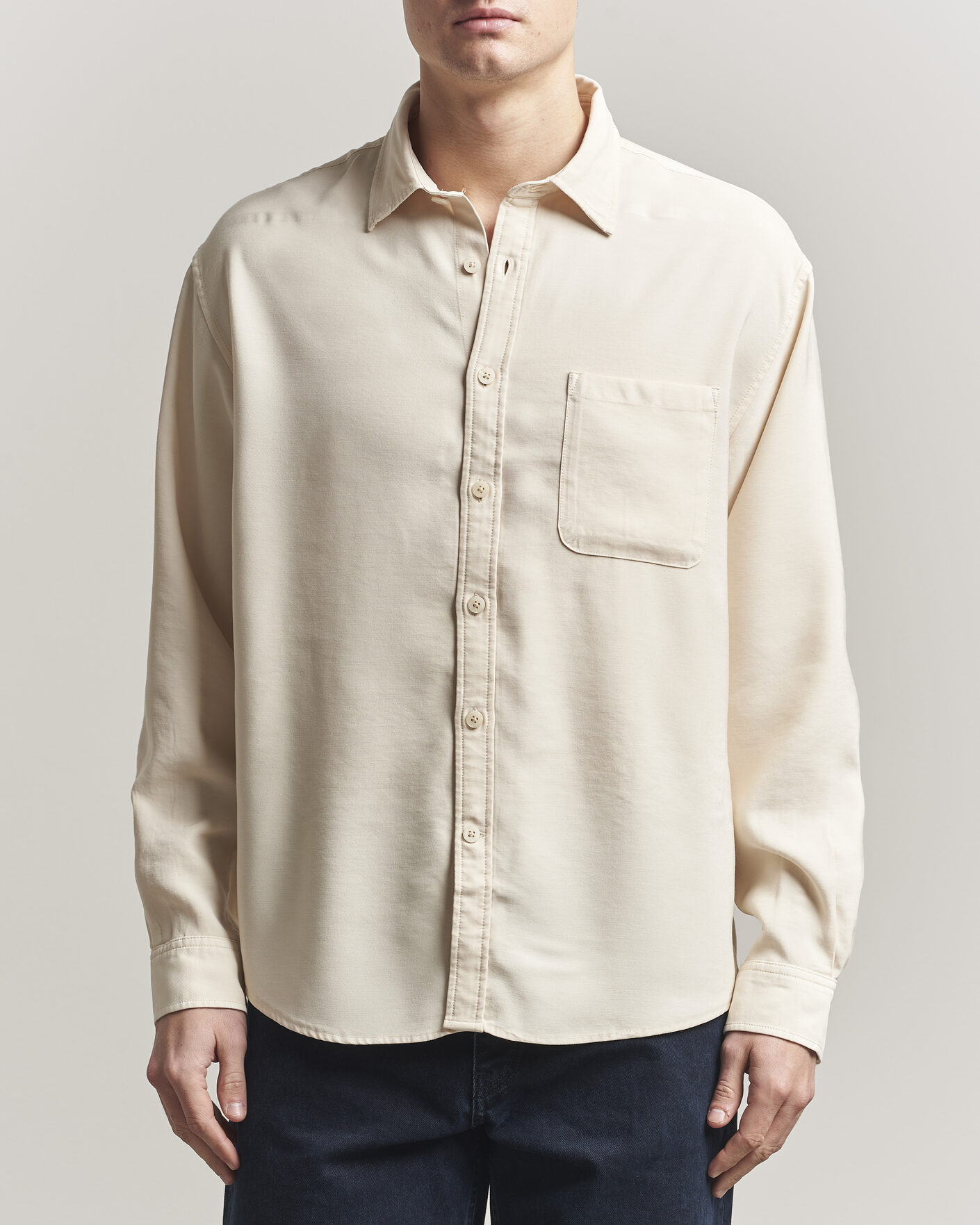 Uomini | Camicie | NN07 | Deon Tencel Shirt Ivory