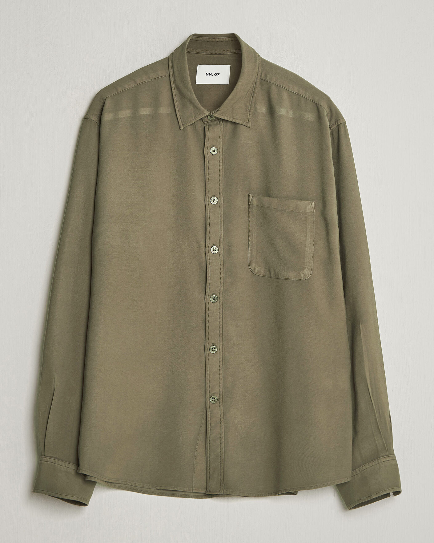 Uomini | Camicie | NN07 | Deon Tencel Shirt Capers Green
