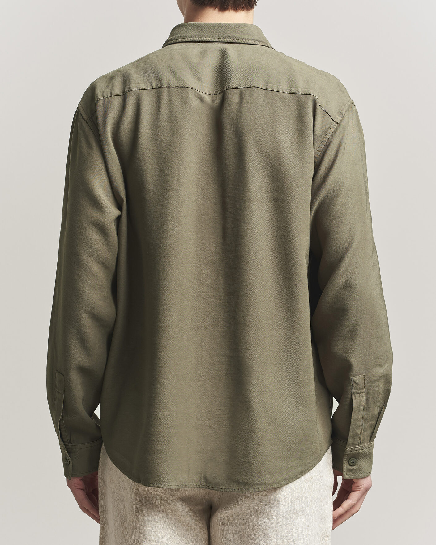 Uomini | Camicie | NN07 | Deon Tencel Shirt Capers Green