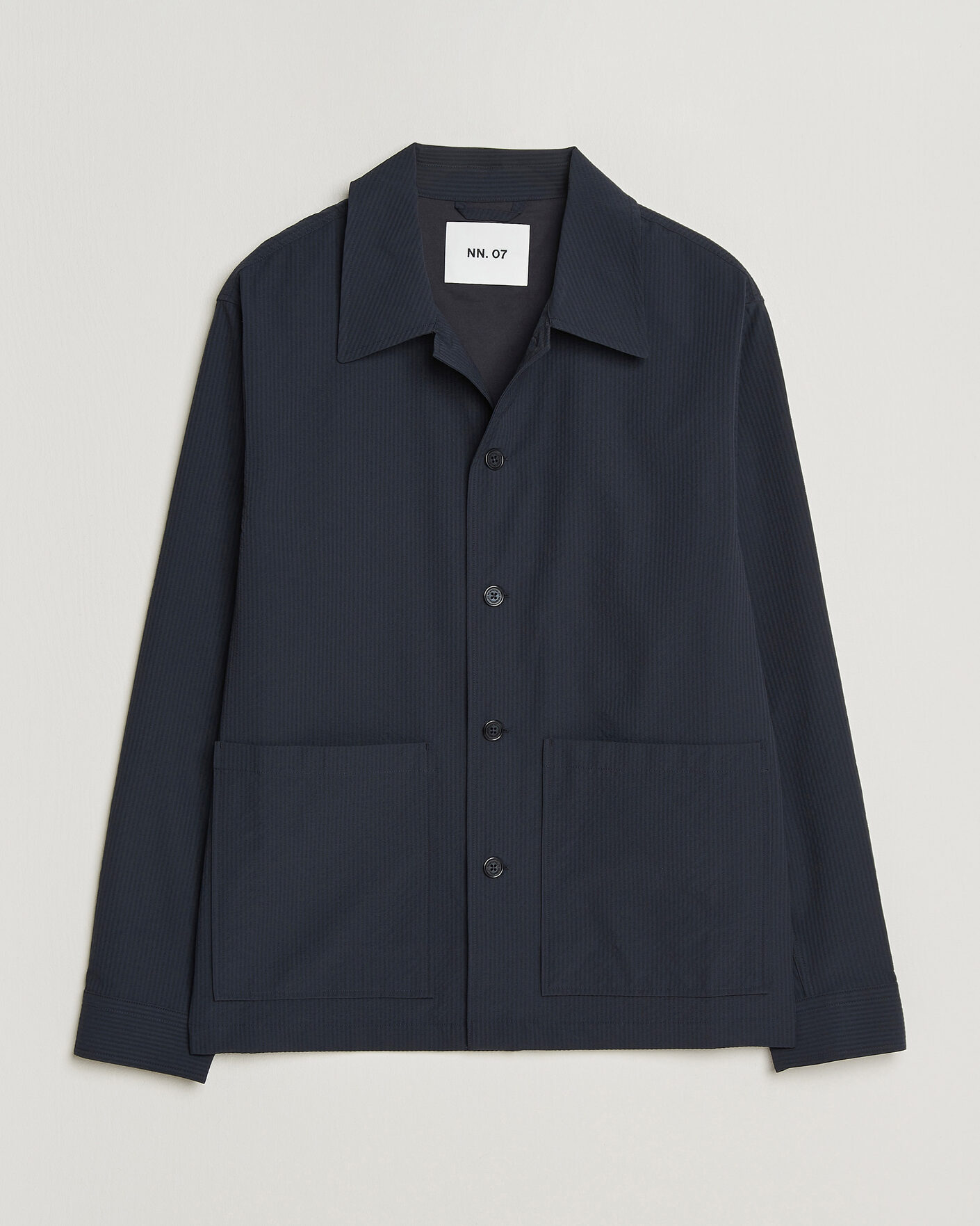 Uomini | Camicie | NN07 | Blaze Seersucker Overshirt Navy Blue