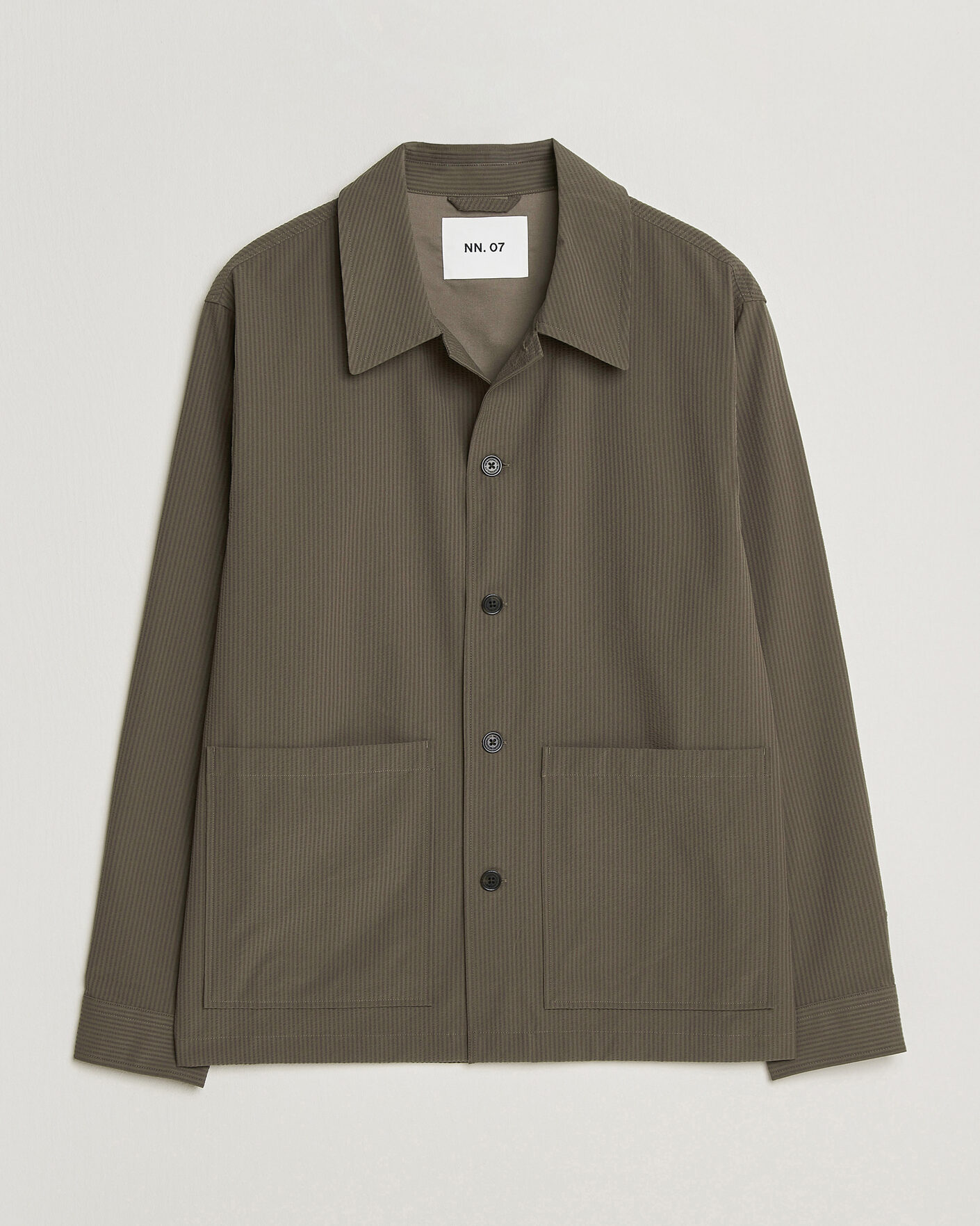 Uomini | Camicie | NN07 | Blaze Seersucker Overshirt Mable Husk