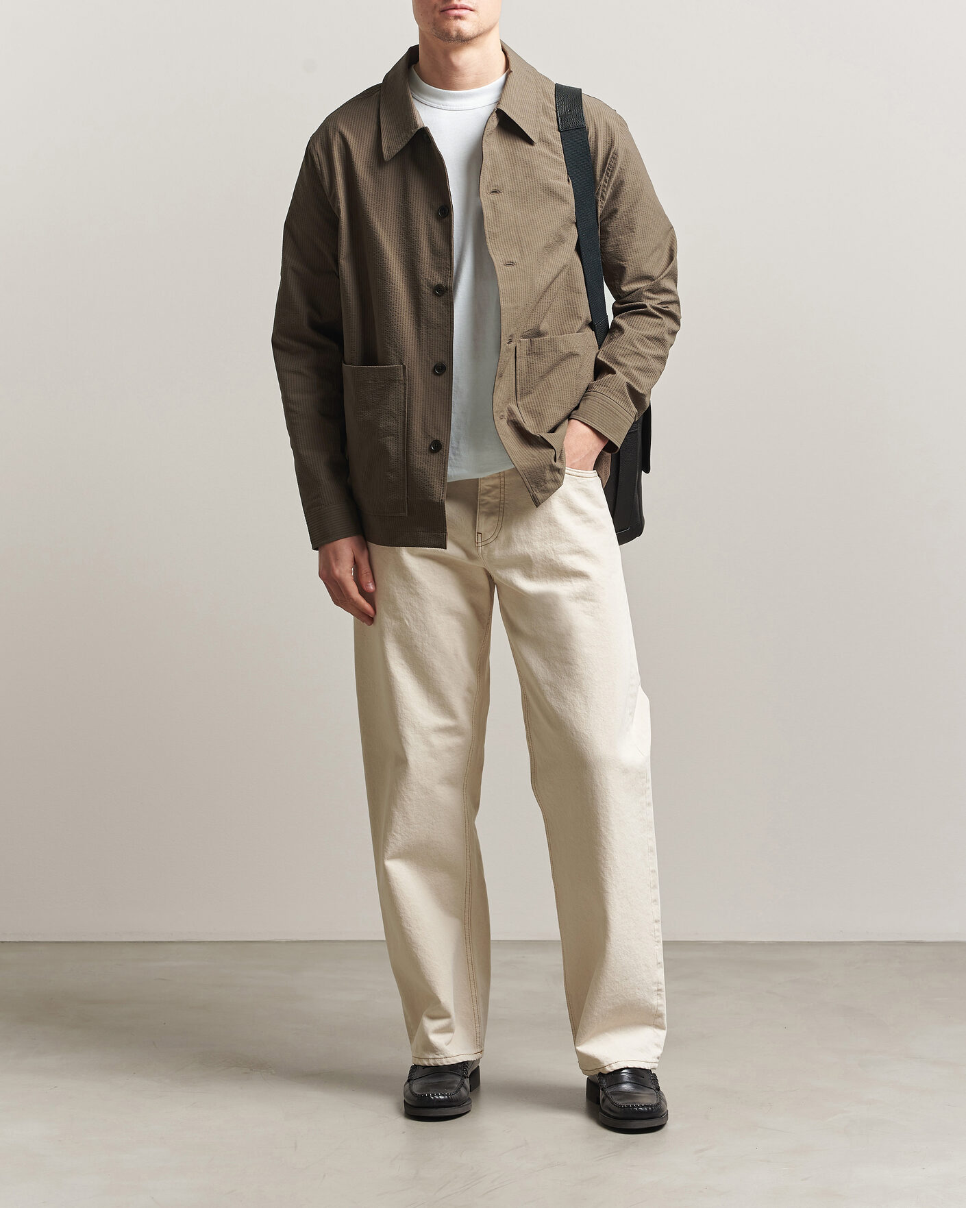 Uomini | Camicie | NN07 | Blaze Seersucker Overshirt Mable Husk