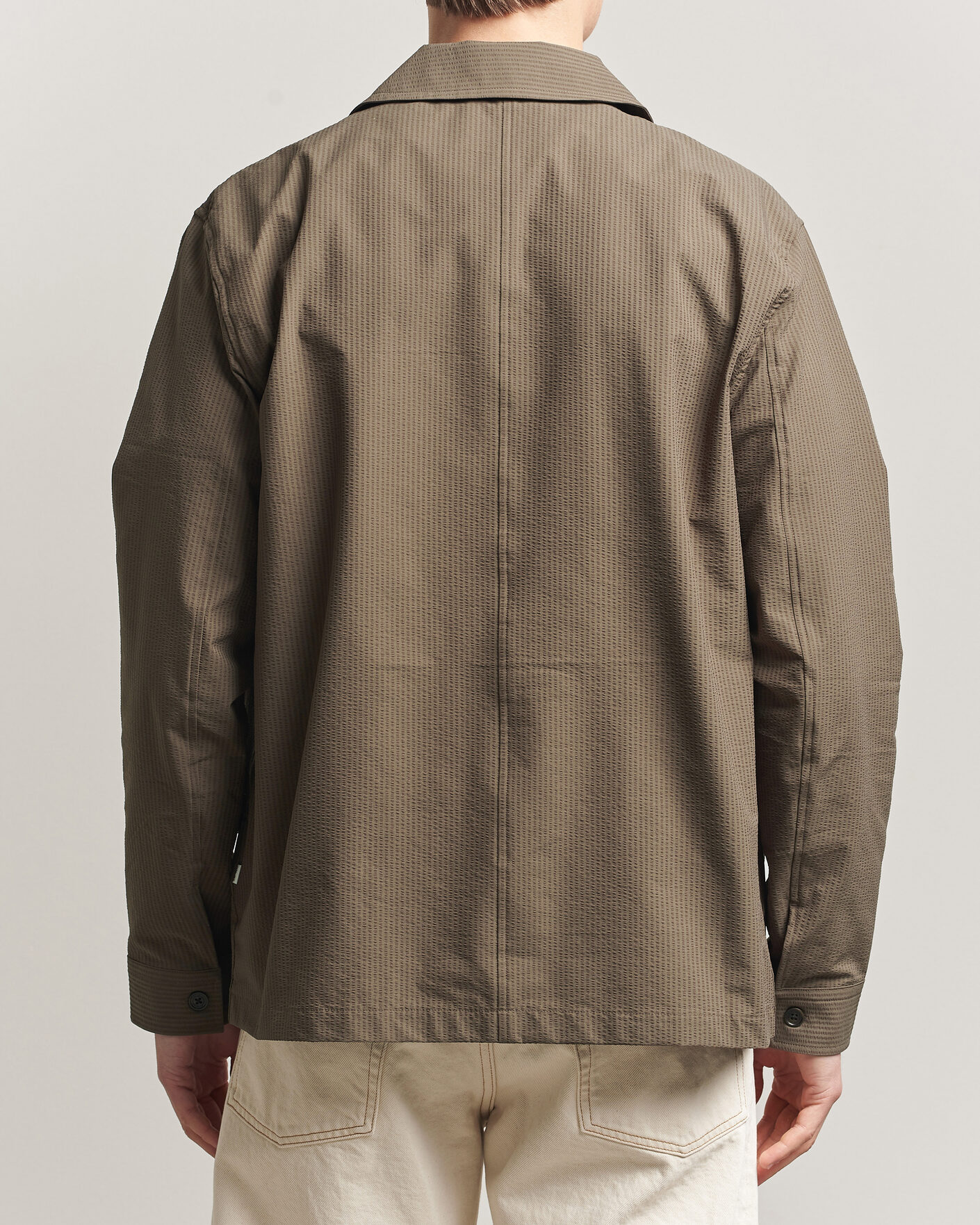 Uomini | Camicie | NN07 | Blaze Seersucker Overshirt Mable Husk