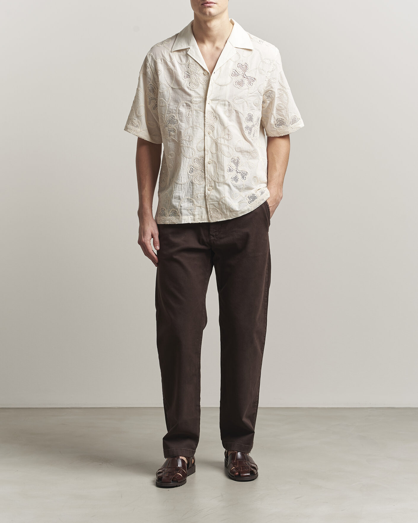 Uomini | Camicie | NN07 | Ben Flower Shirt Ivory