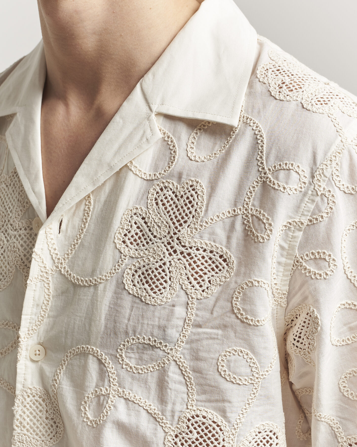Uomini | Camicie | NN07 | Ben Flower Shirt Ivory