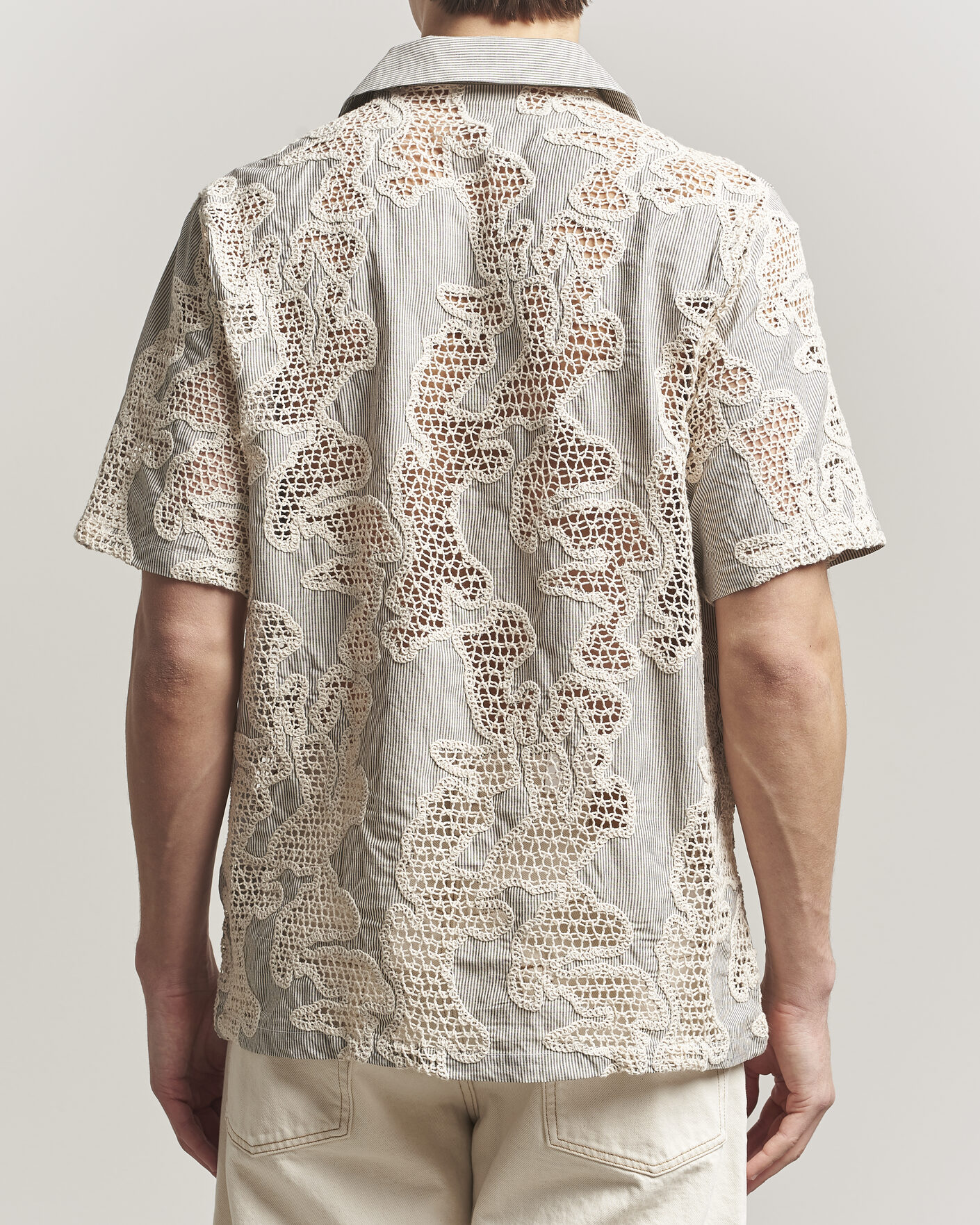 Uomini | Camicie | NN07 | Julio Flower Short Sleeve Shirt Deep Truffle