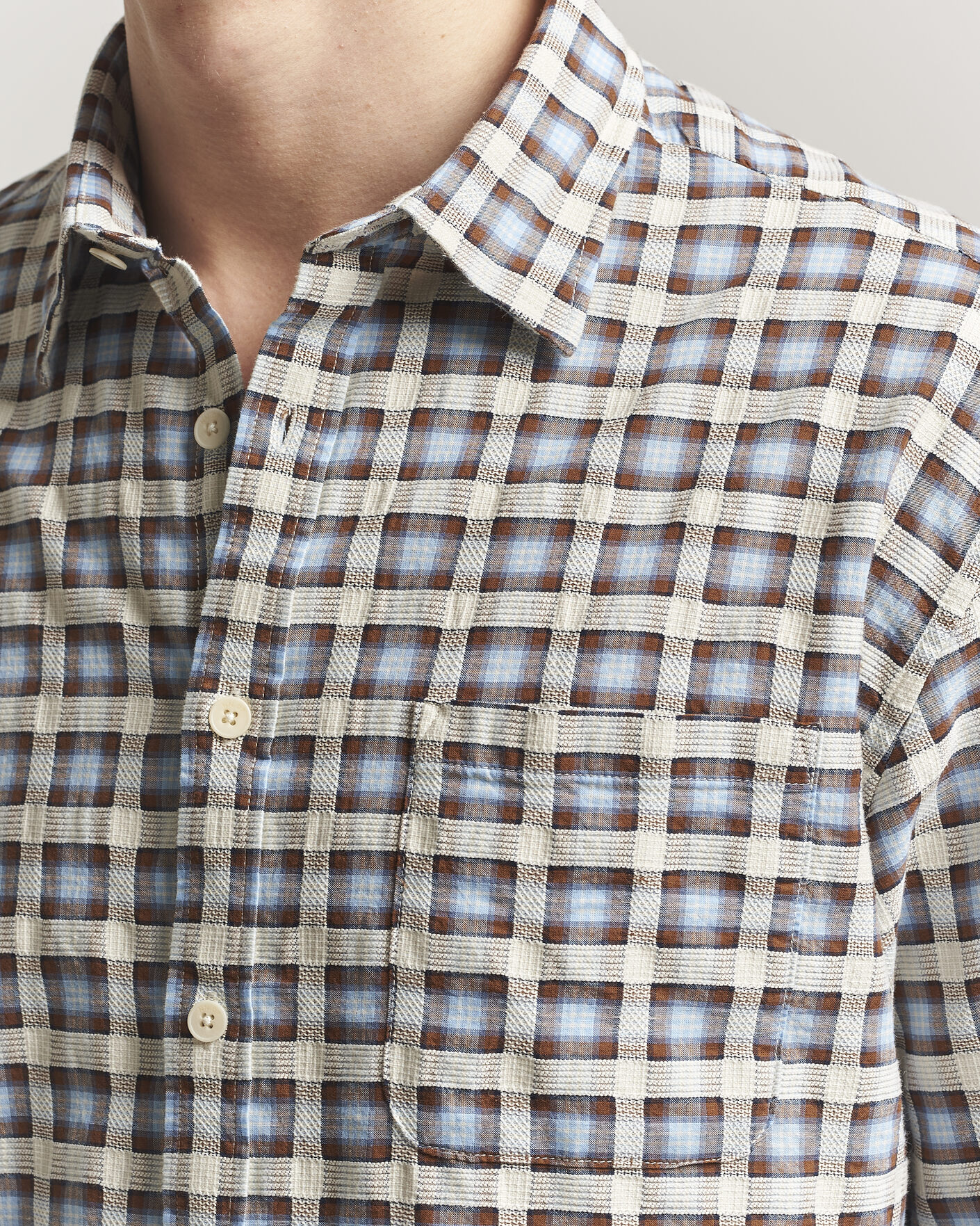 Uomini | Camicie | NN07 | Deon Checked Shirt Blue