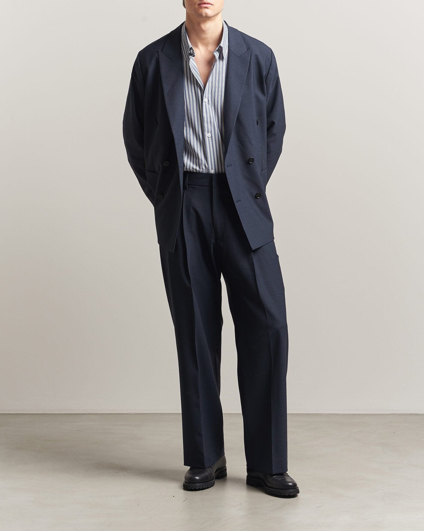 Uomini | Blazers | NN07 | Jordin Summer Wool Double Breasted Blazer Deep Navy