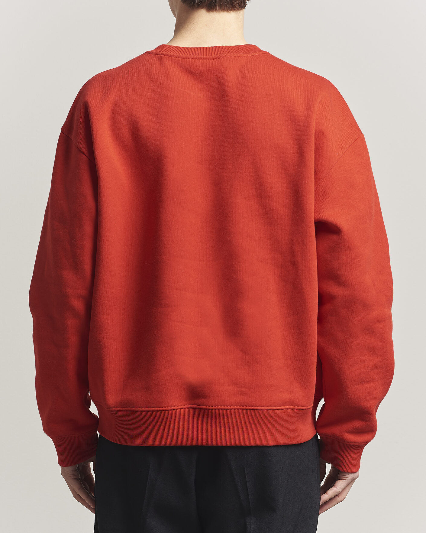 Uomini | Maglieria | NN07 | David Embroidered Crew Neck Sweatshirt Chili Red
